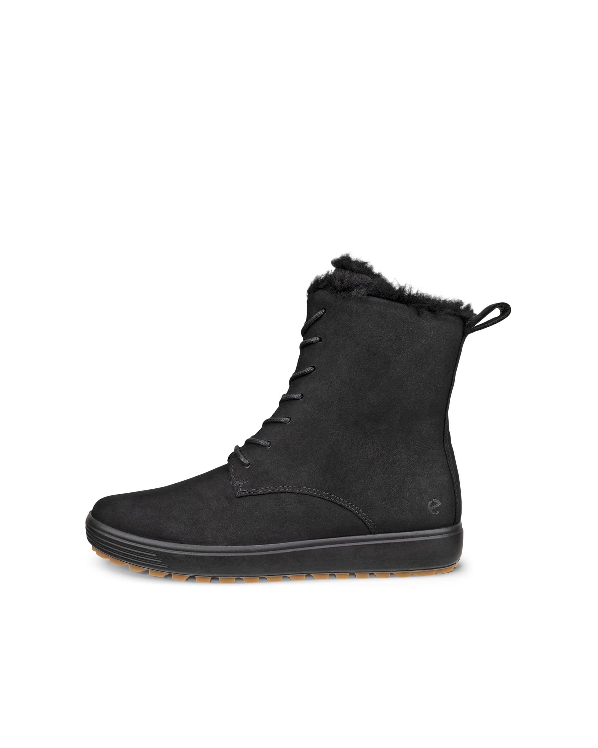 ECCO Soft 7 Tred - Women's Nubuck Mid-Cut Boot - Black - 6-6.5