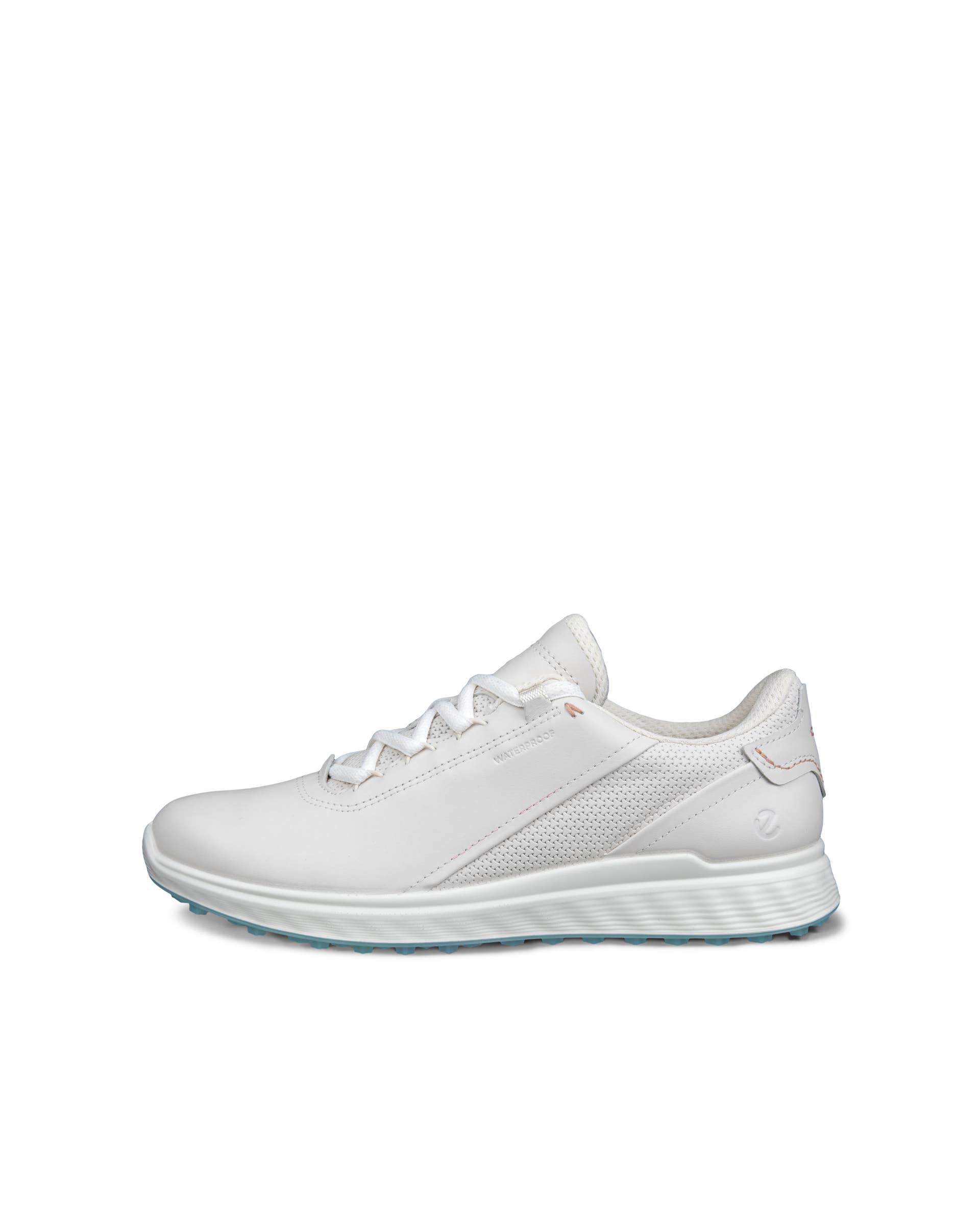 Zapatos golf impermeable de piel ECCO® Golf S-Casual para mujer - Blanco - Outside
