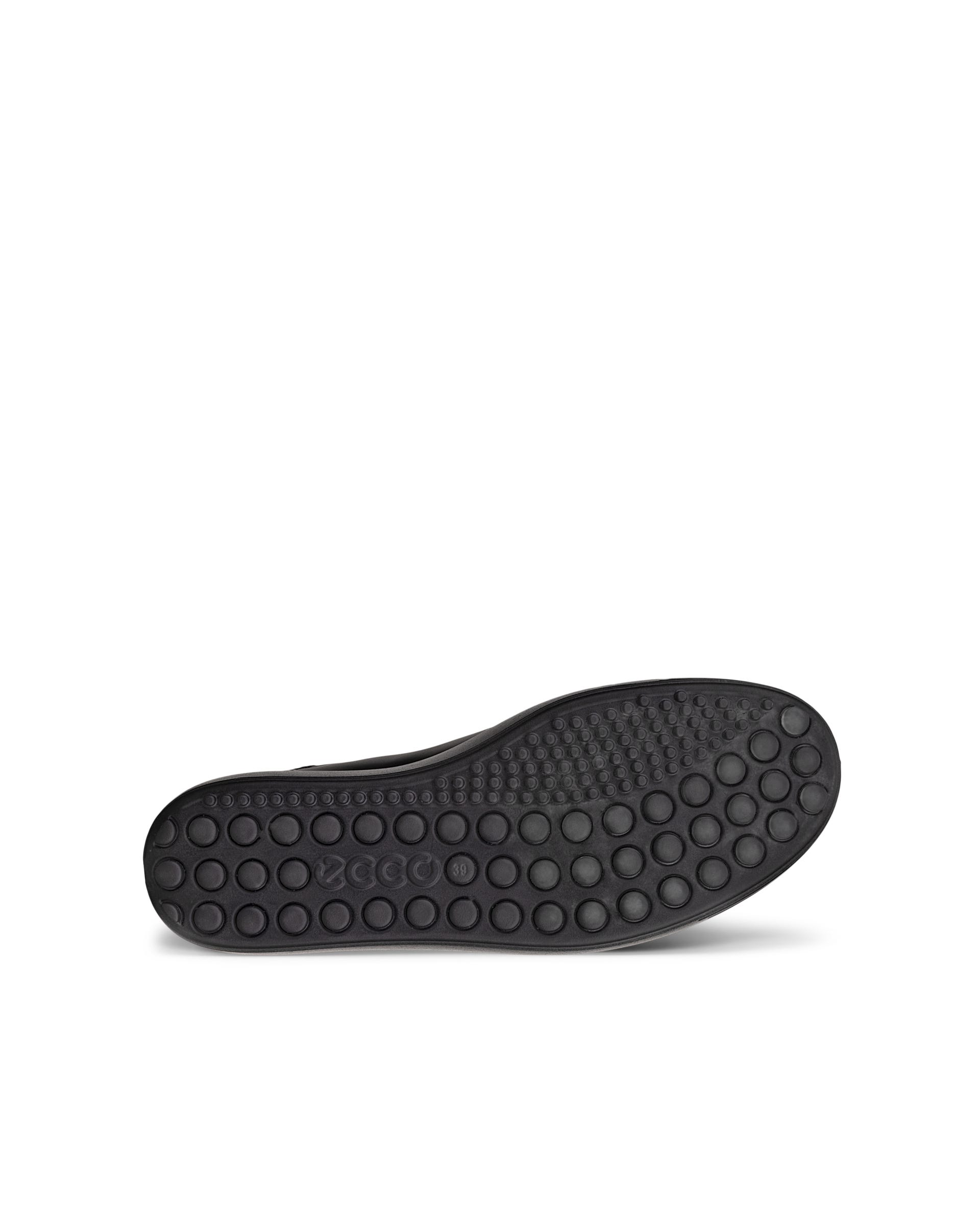 Women's ECCO® SOFT 7 Leather Trainer - Black - Sole