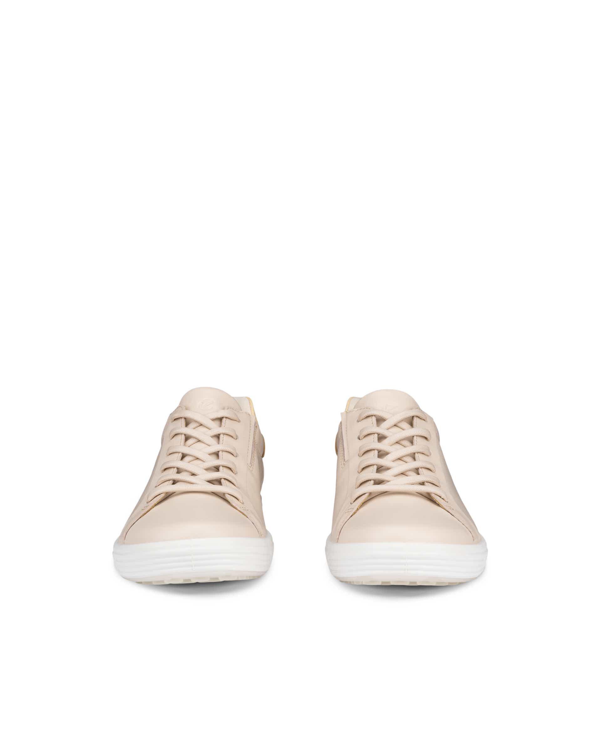 ECCO® Soft 7 baskets en cuir pour femme - Beige - Front pair