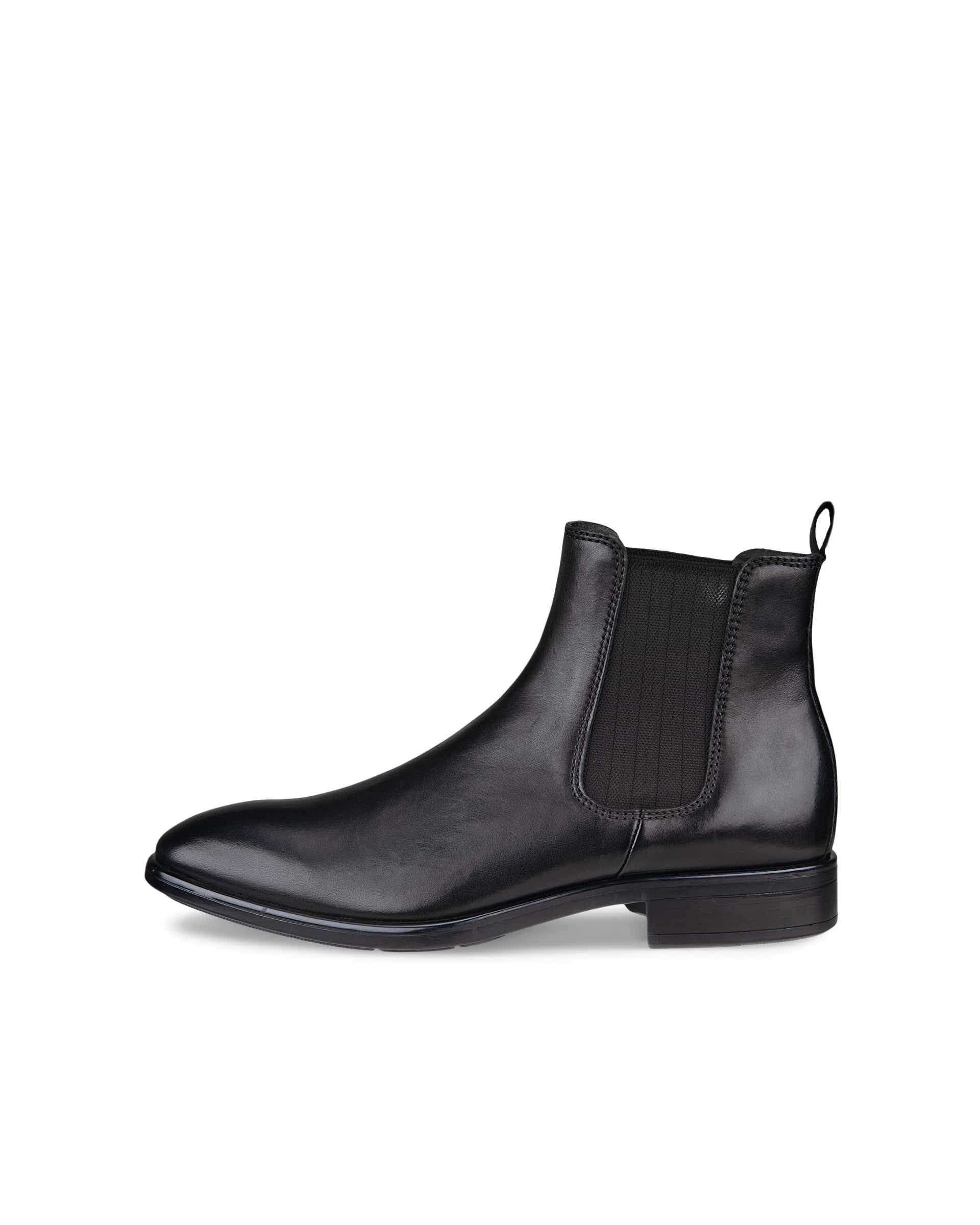 ECCO Men Citytray Tall Chelsea Boots - Black - Outside