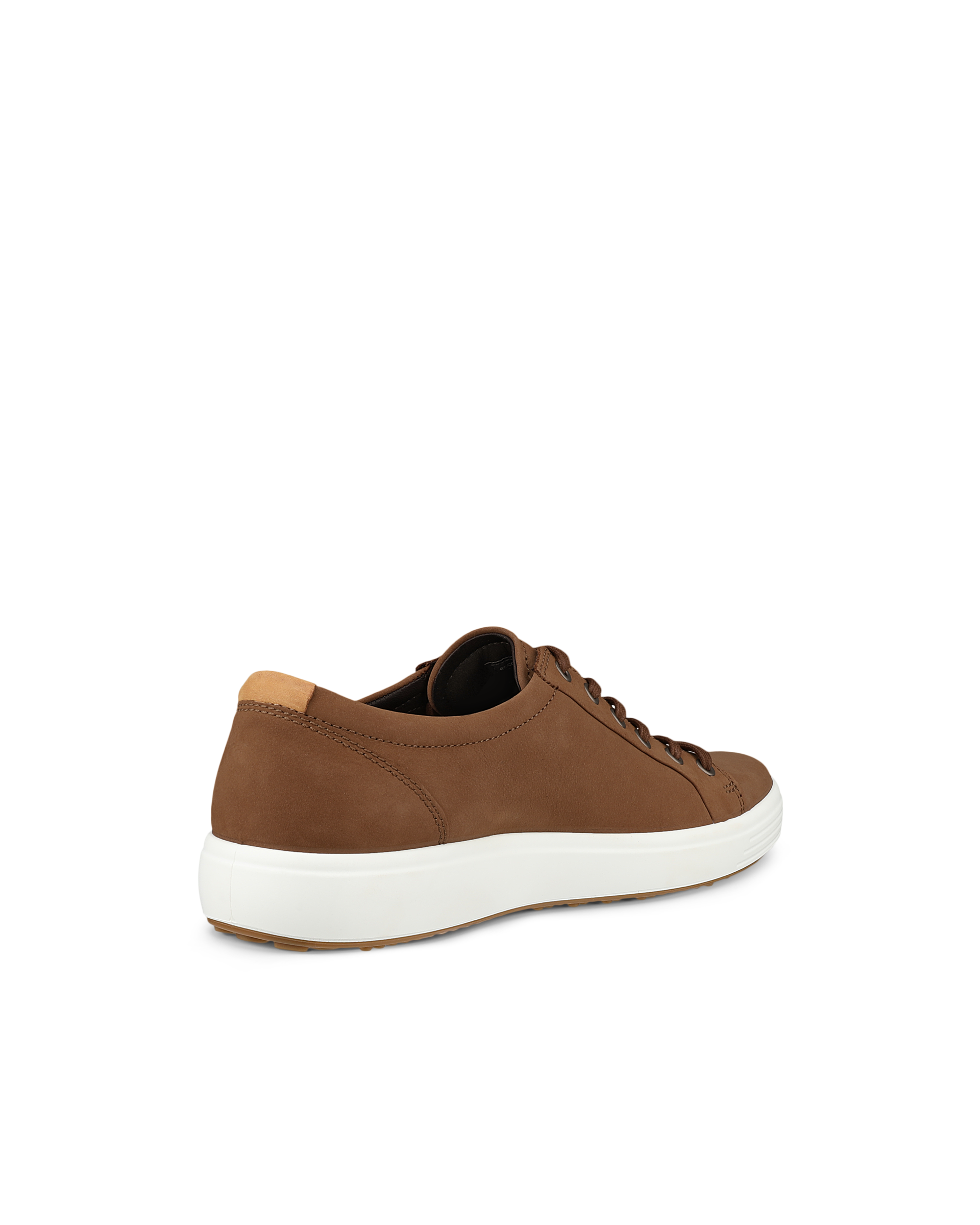 Men's ECCO® Soft 7 Nubuck Sneaker - Brown - Back
