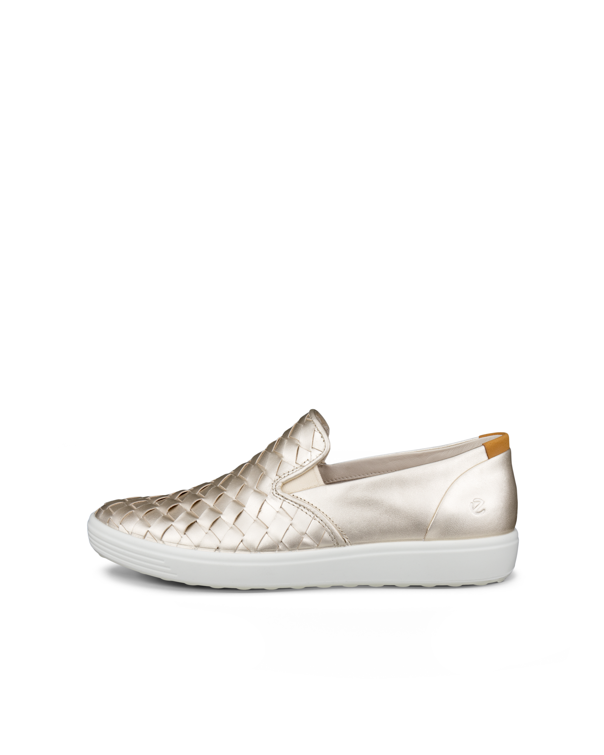 Women's ECCO® Soft 7 Woven Leather Slip-On | Metallics