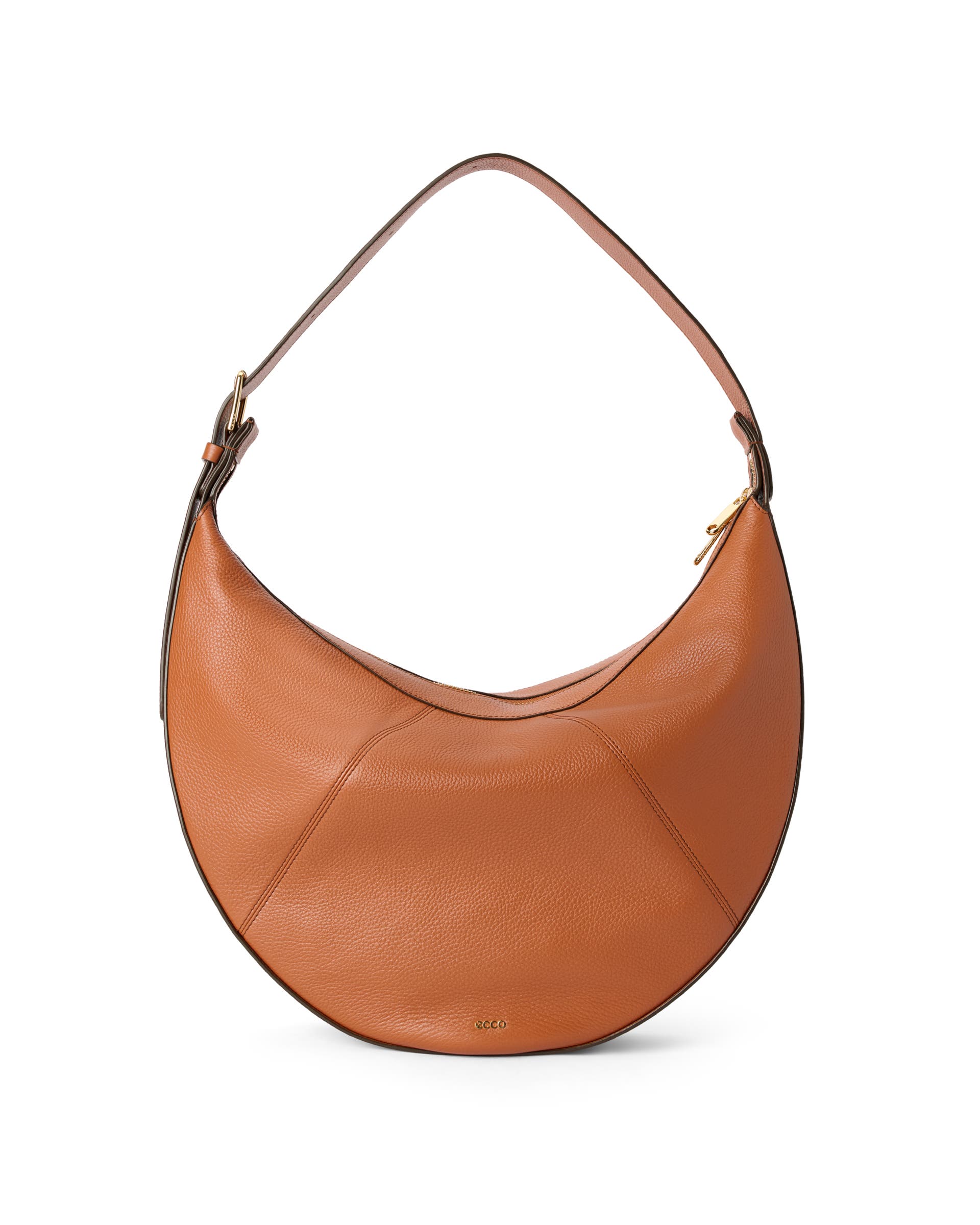 ECCO® Fortune Bag bőr hobo táska - Barna - Main