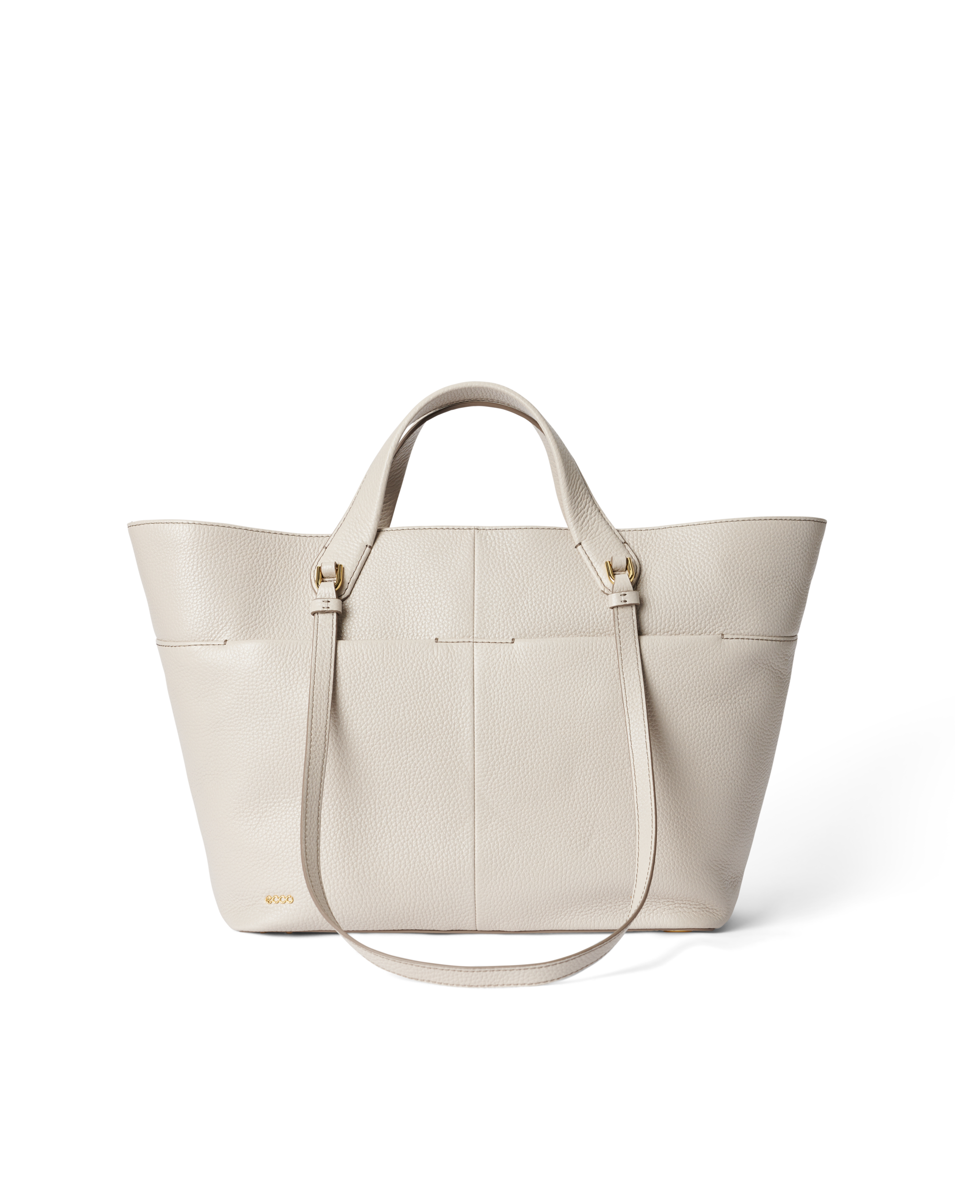 ECCO Tote Pebbled レザートートバッグ | ベージュ