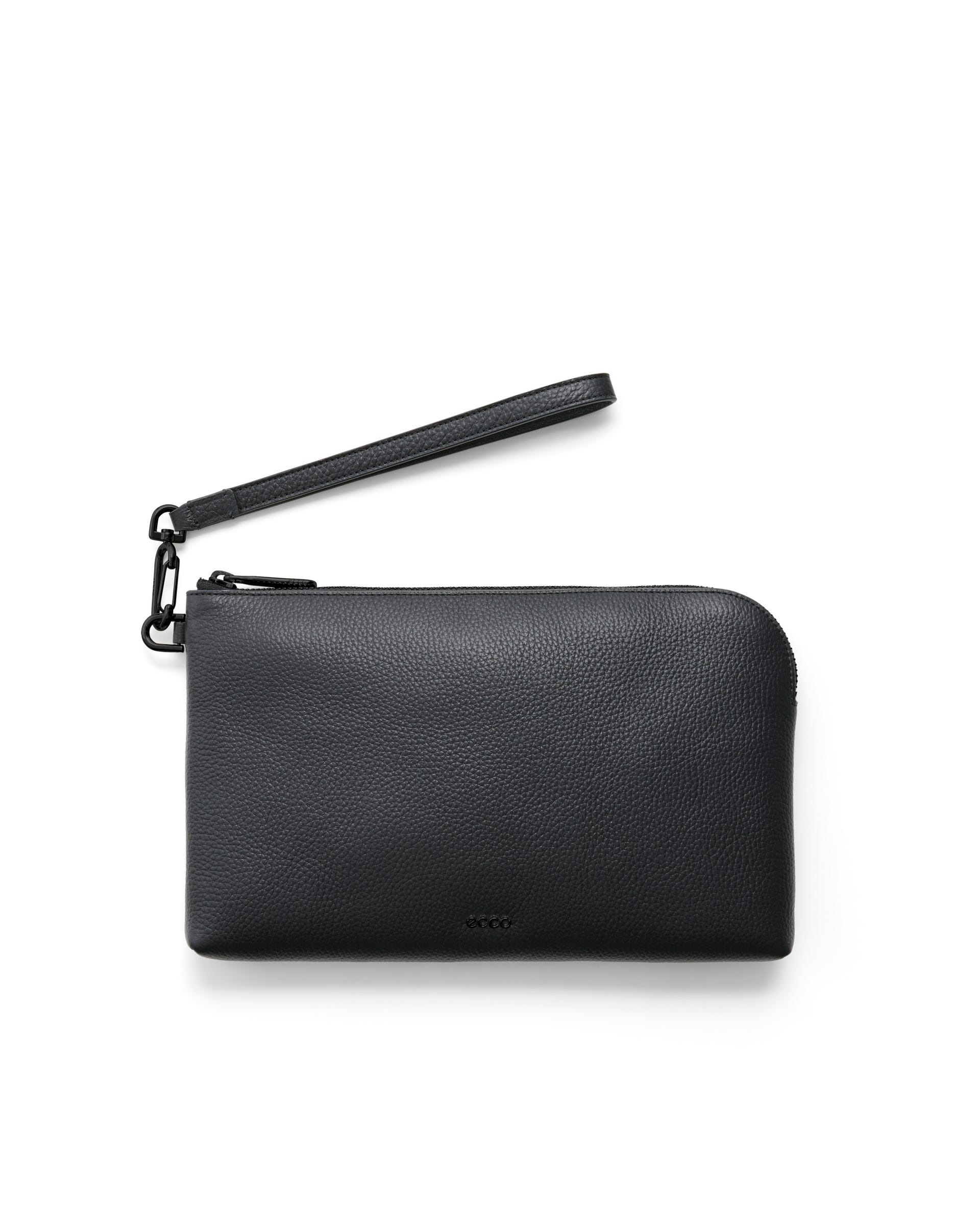 ECCO® Wristlet Leather Clutch Bag Black