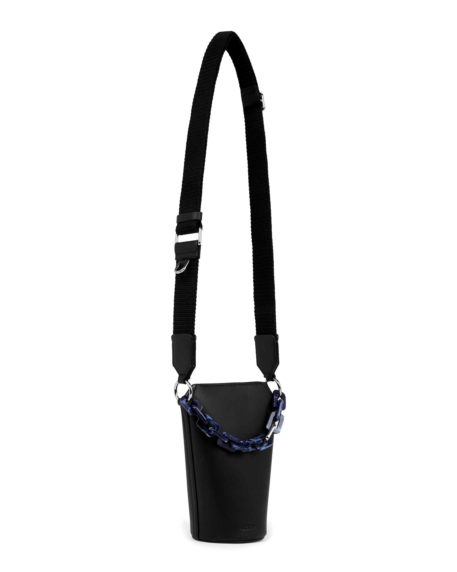 ECCO POT BAG CHAIN レザークロスボディバッグ | ブラック