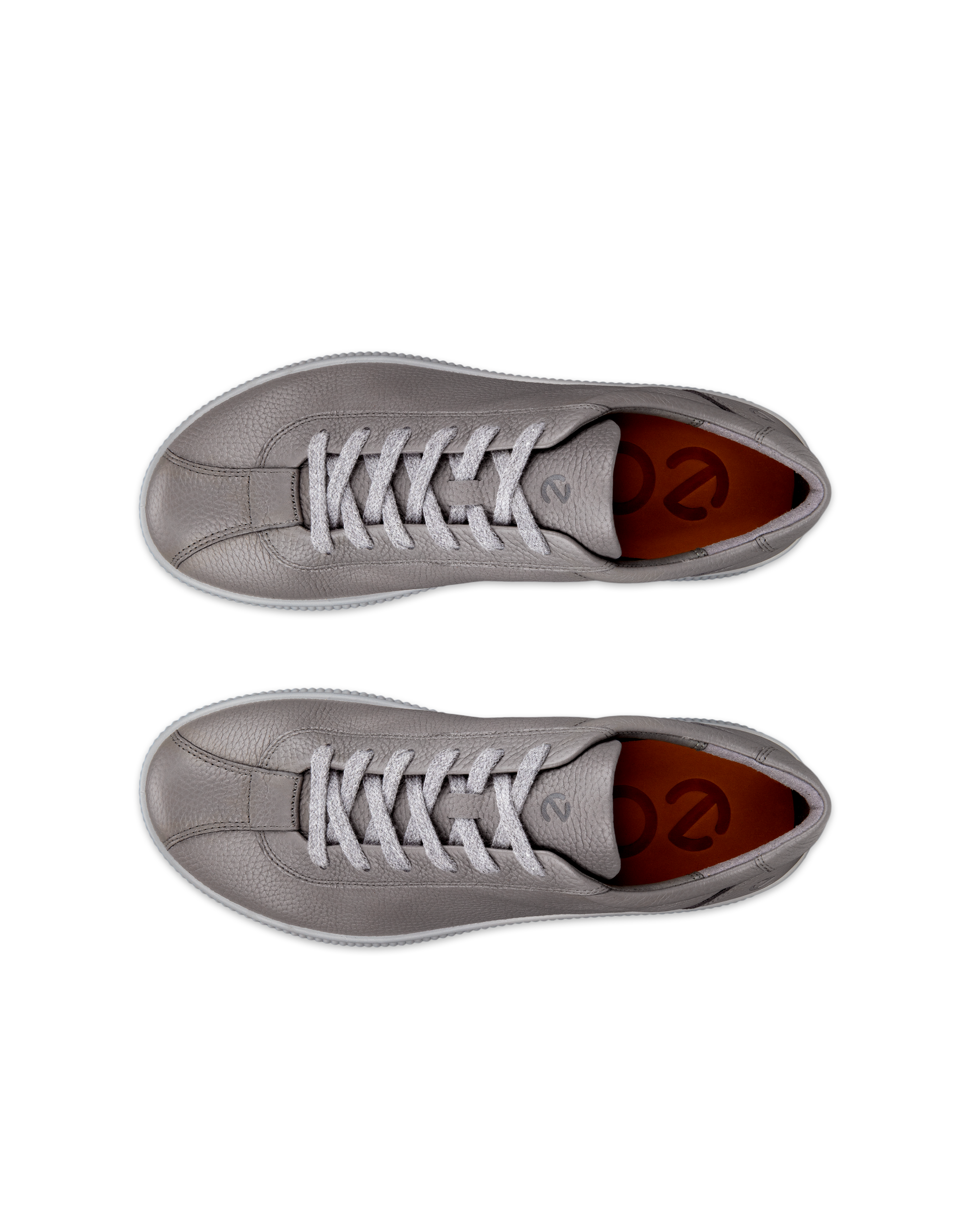ECCO Soft Zero メンズ レザースニーカー | グレー ECCO Soft Zero メンズ レザースニーカー | グレー