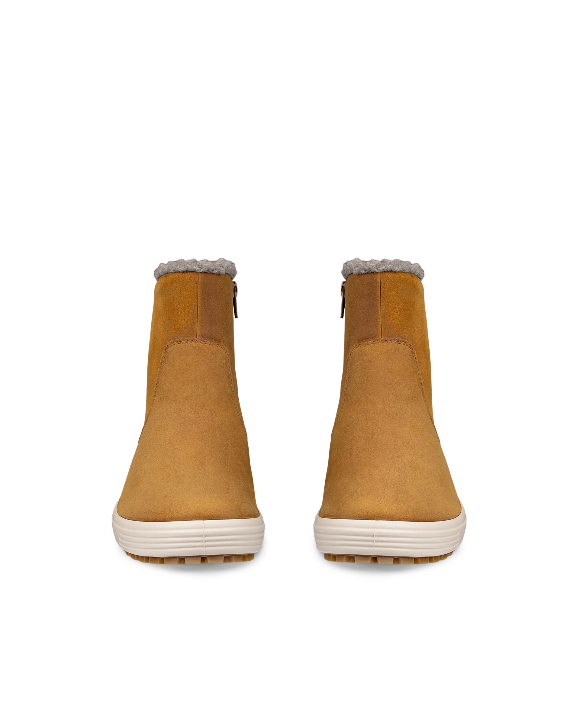 Women's ECCO® Soft 7 Tred Nubuck Mid-Cut Boot - Brown - Front pair