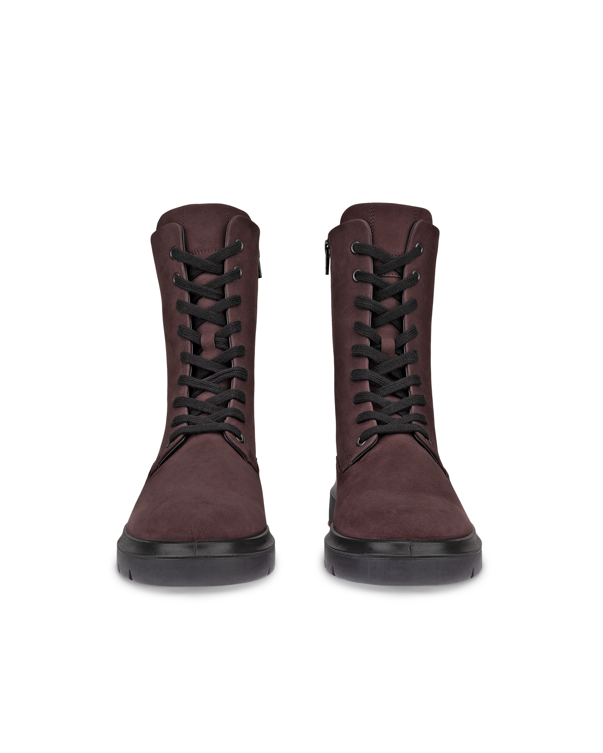 ECCO® NOUVELLE Damen Hoher Stiefel aus Nubukleder - Braun - Front pair