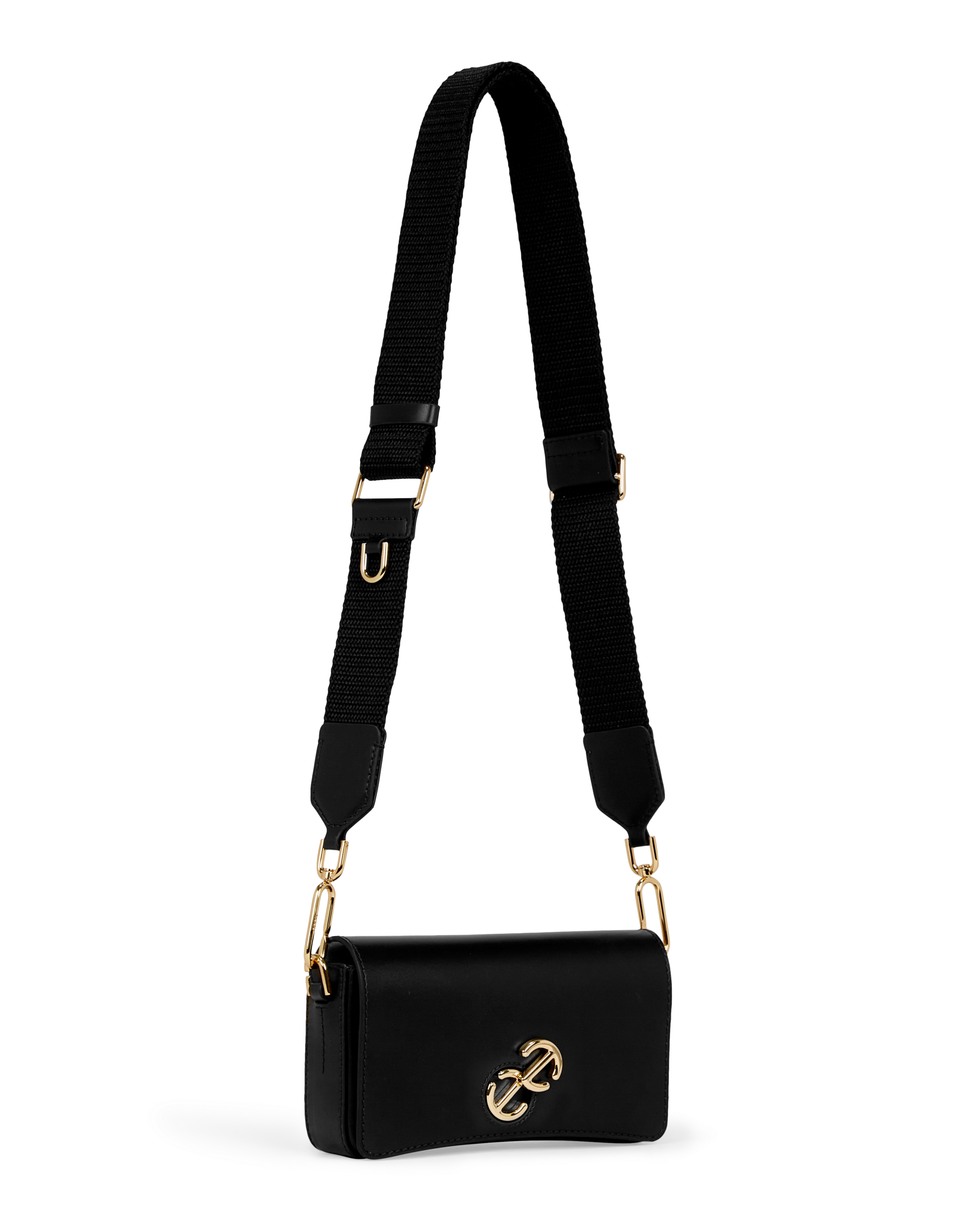 ECCO Pinch Small Lock Wave レザークロスボディバッグ | ブラック