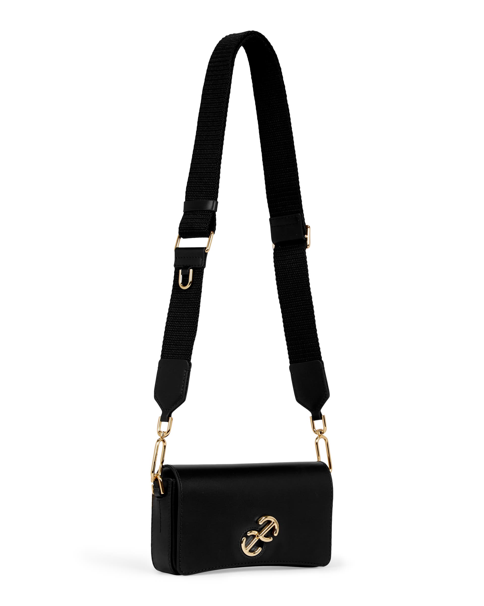 ECCO Pinch Small Lock Wave レザークロスボディバッグ | ブラック