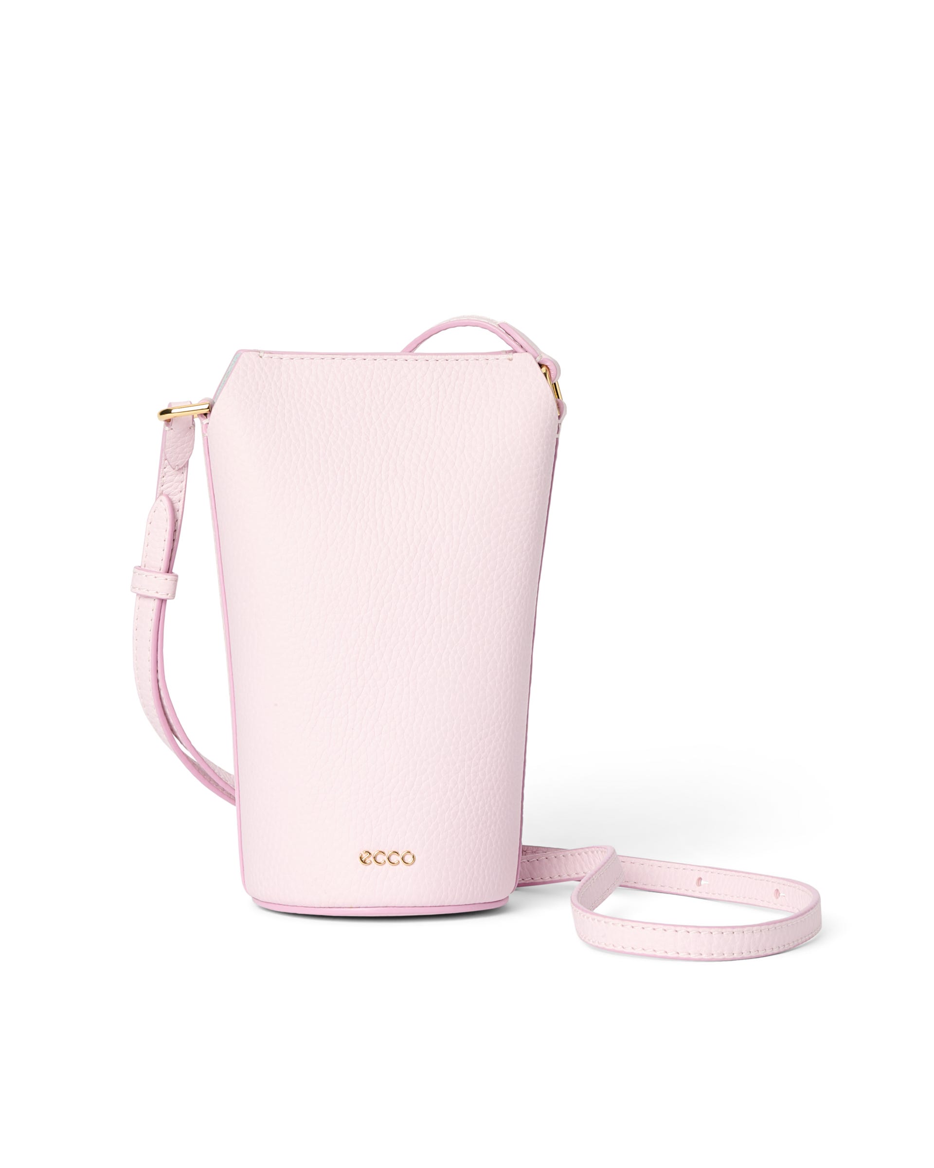 Kožená crossbody kabelka ECCO® Pot - Růžová - Main
