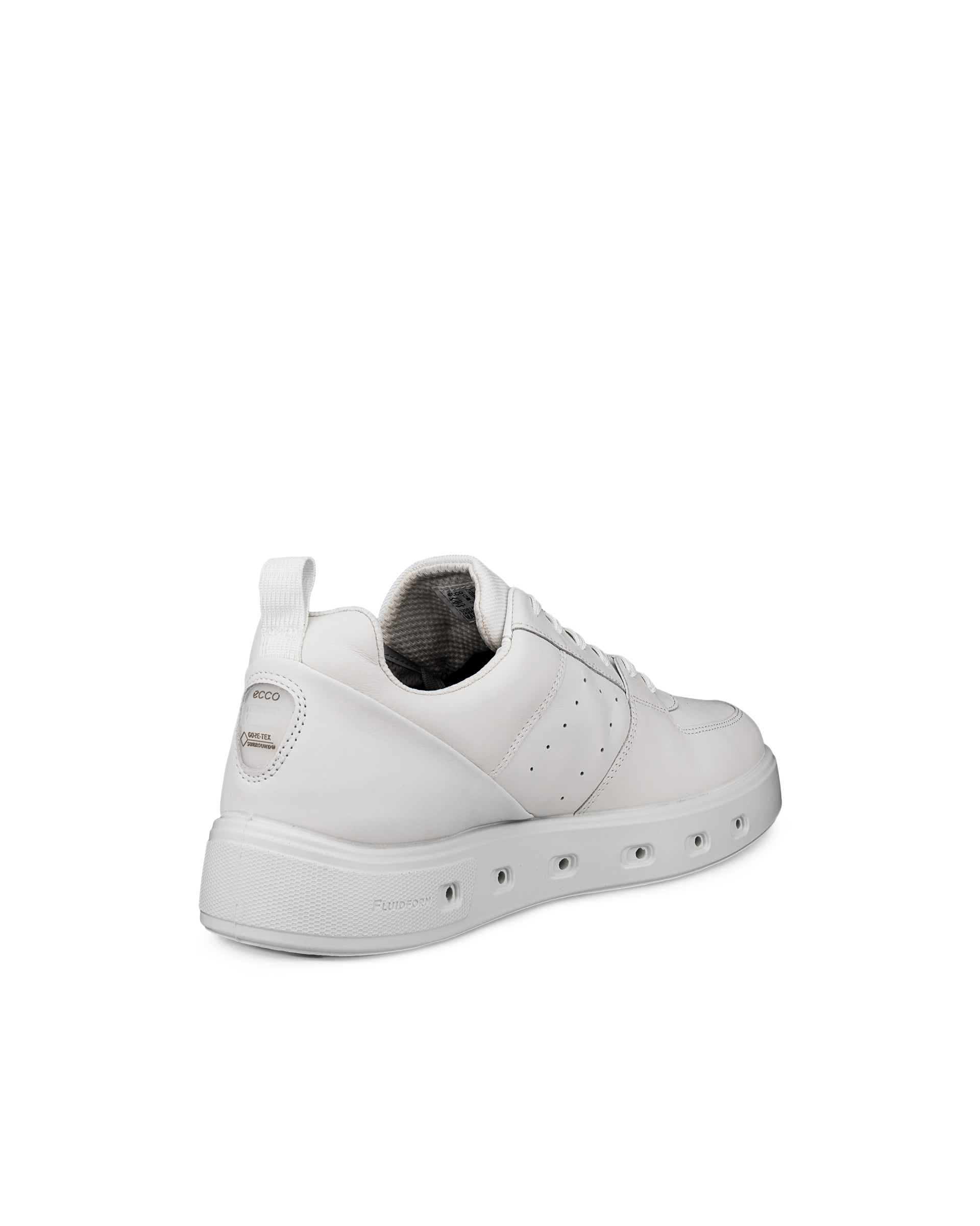 Men's ECCO® Street 720 Leather Gore-Tex Trainer - White - Back