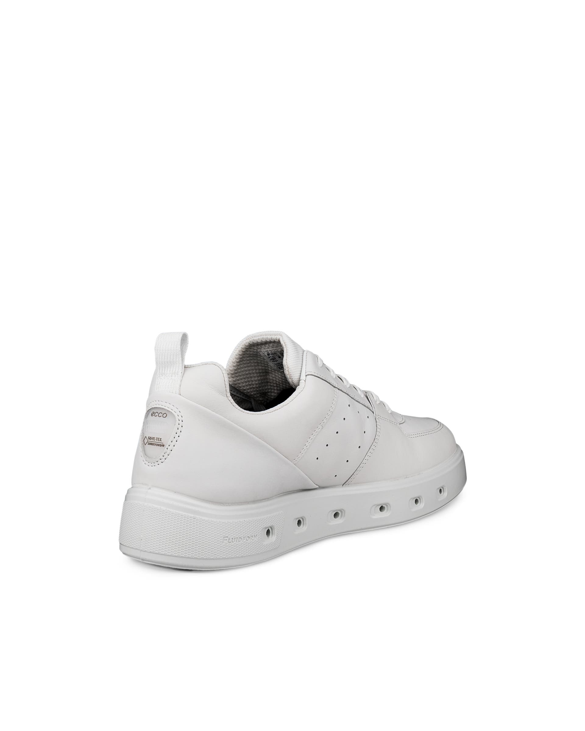 Men's ECCO® Street 720 Leather Gore-Tex Trainer - White - Back