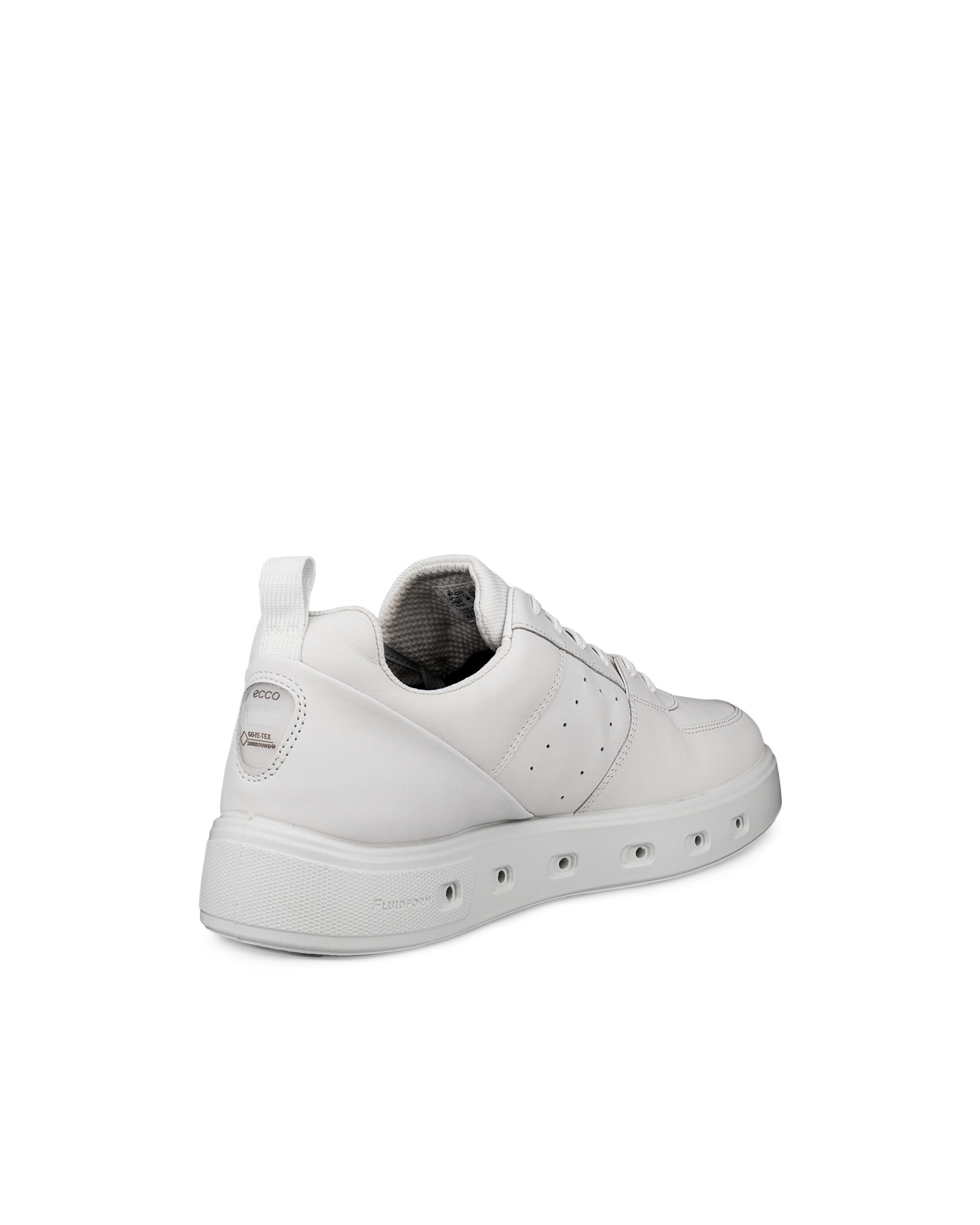 Men's ECCO® Street 720 Leather Gore-Tex Trainer - White - Back