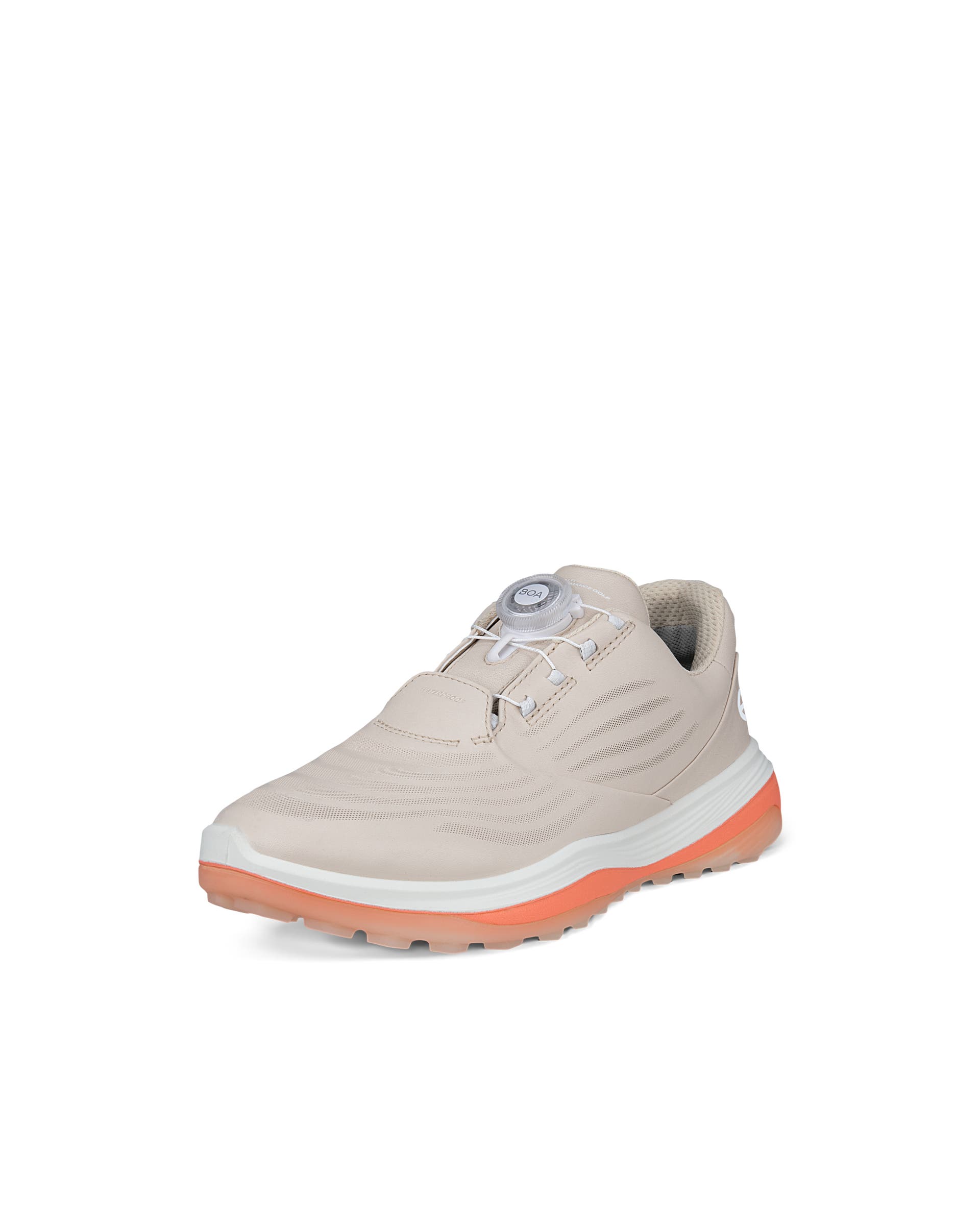 ECCO GOLF LT1 BOA WOMEN ウィメンズ レザーウォータープルーフゴルフシューズ - ベージュ - Main