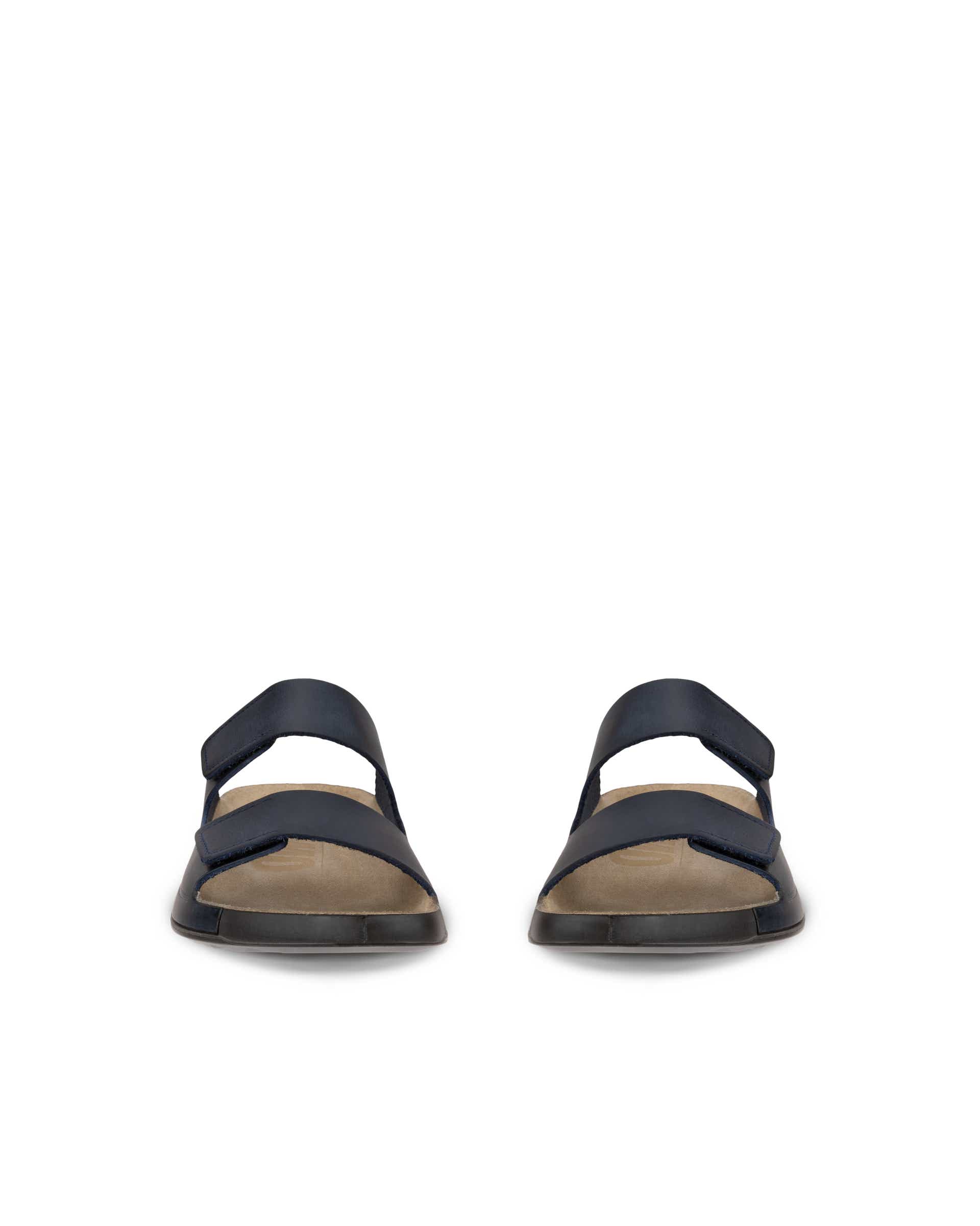 ECCO Cozmo Sandal メンズ ヌバック2ストラップサンダル - ブルー - Front pair