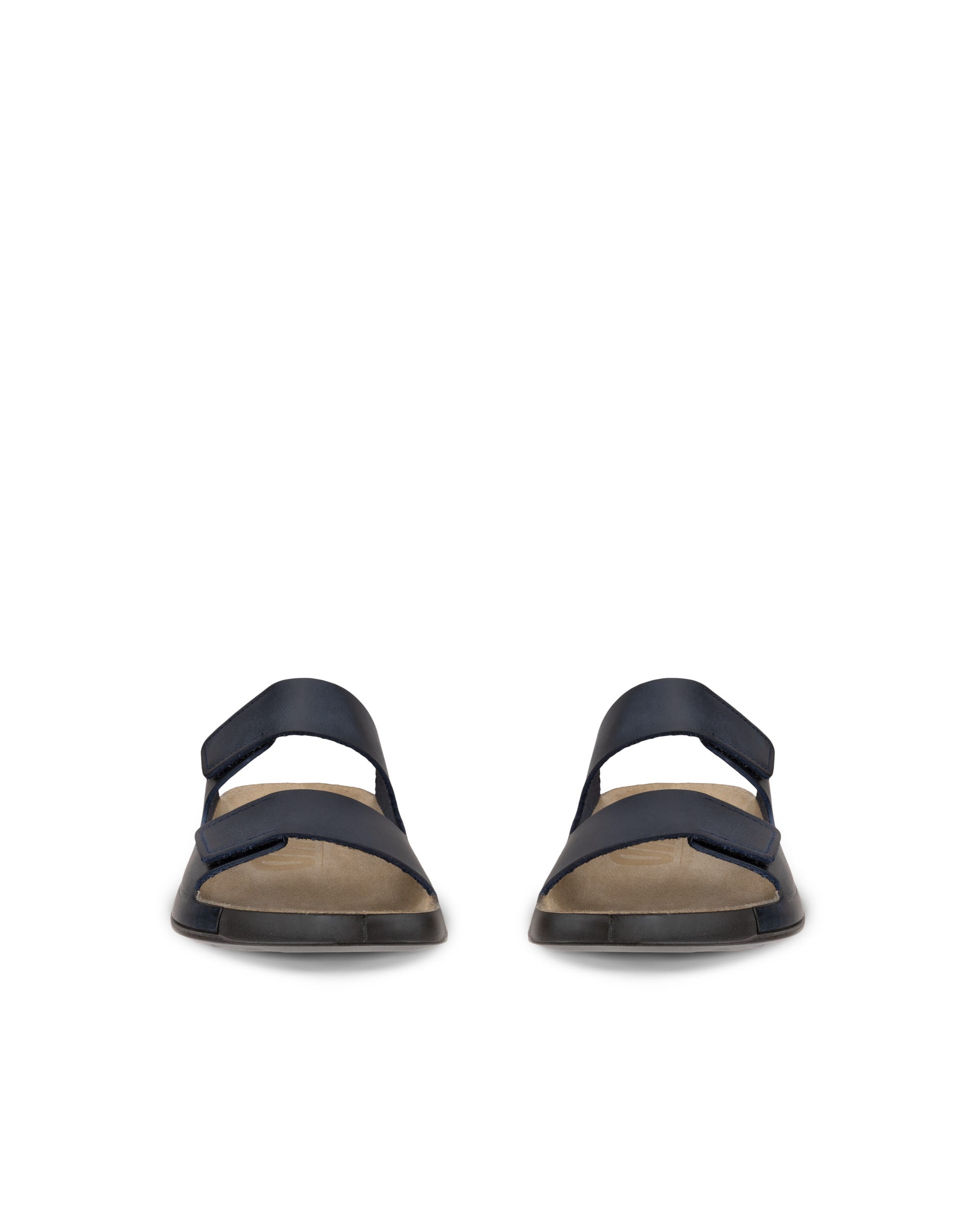 ECCO Cozmo Sandal メンズ ヌバック2ストラップサンダル - ブルー - Front pair