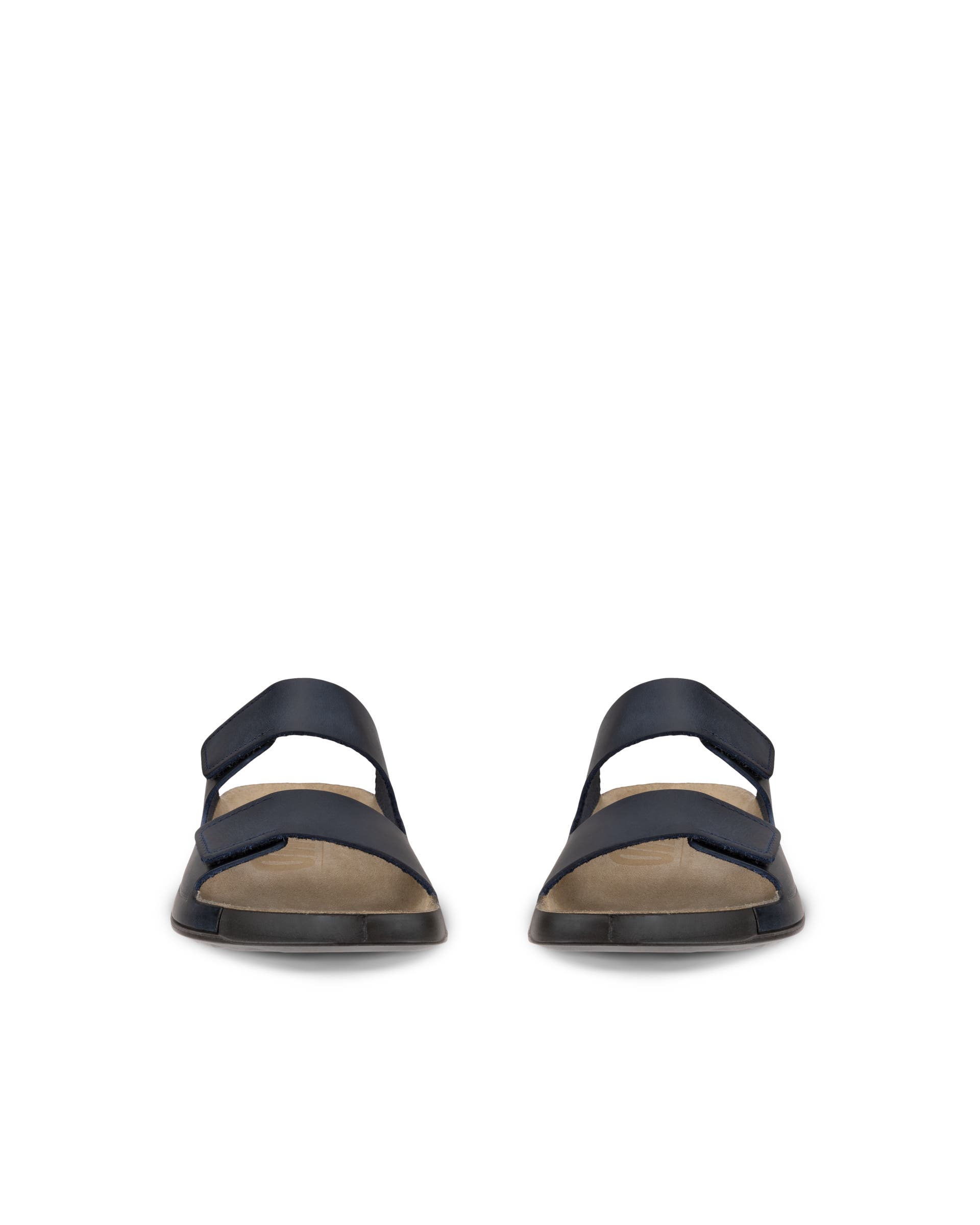 ECCO Cozmo Sandal メンズ ヌバック2ストラップサンダル - ブルー - Front pair