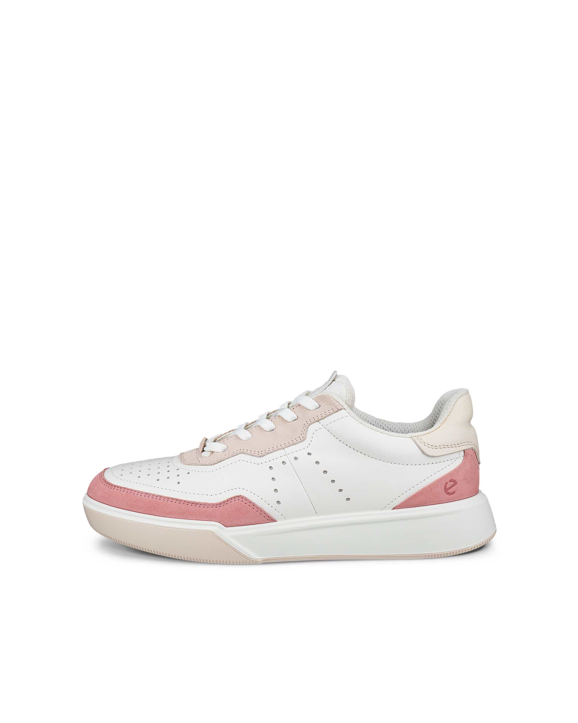 ECCO® Street Court Damen Ledersneaker - Weiß - Outside