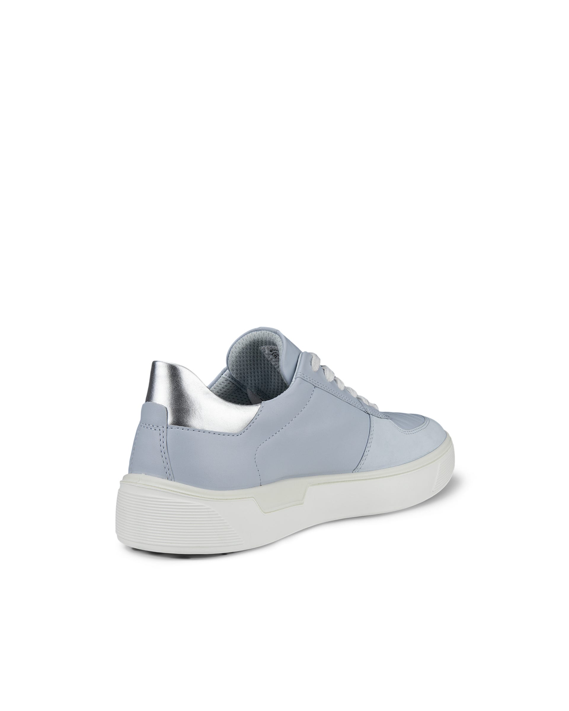 Women's ECCO® Street Tray Leather Sneaker - Blue - Back