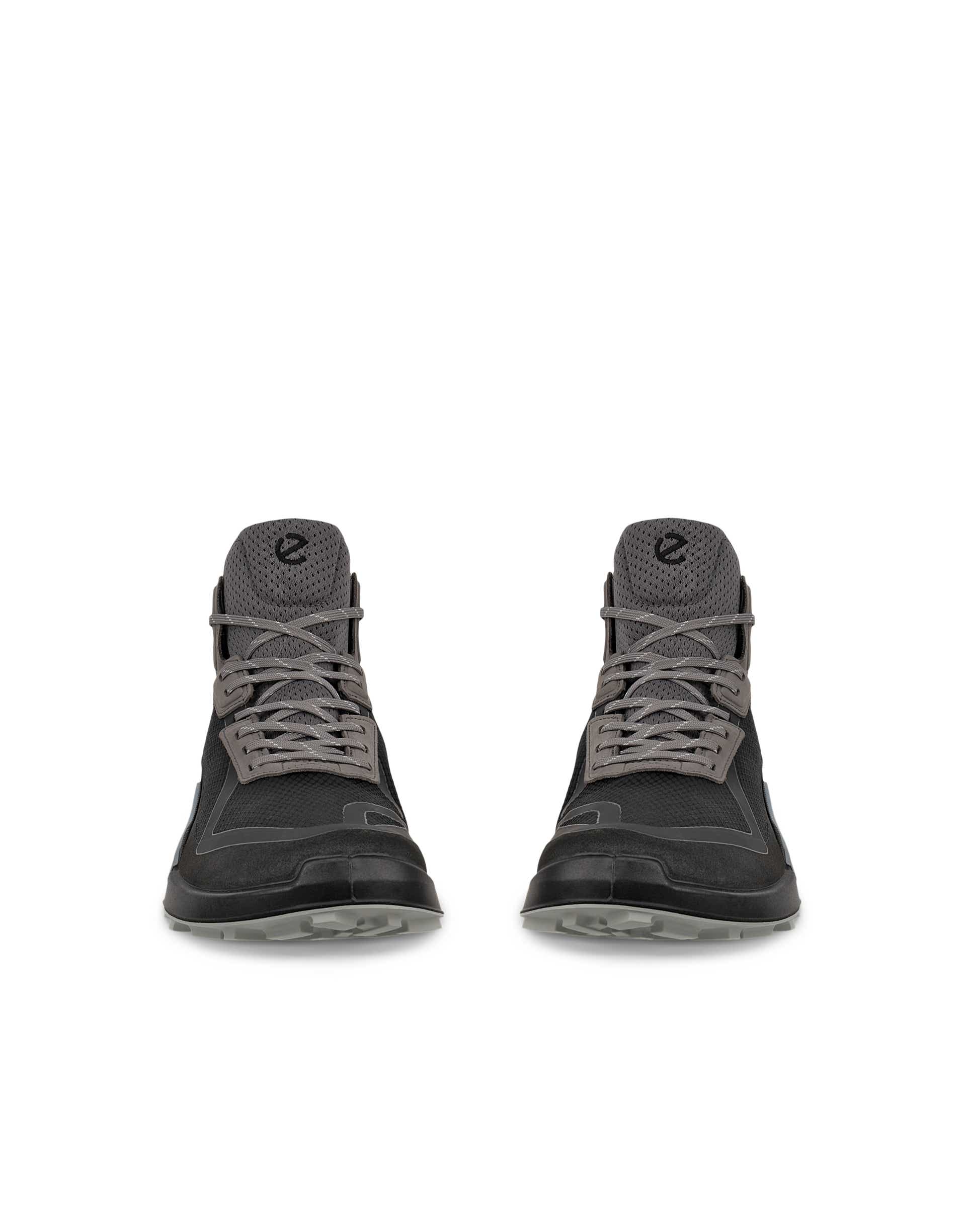 Men's ECCO® Biom 2.1 X Mountain Textile Gore-Tex High-Top Hiking Sneaker - Black - Front pair