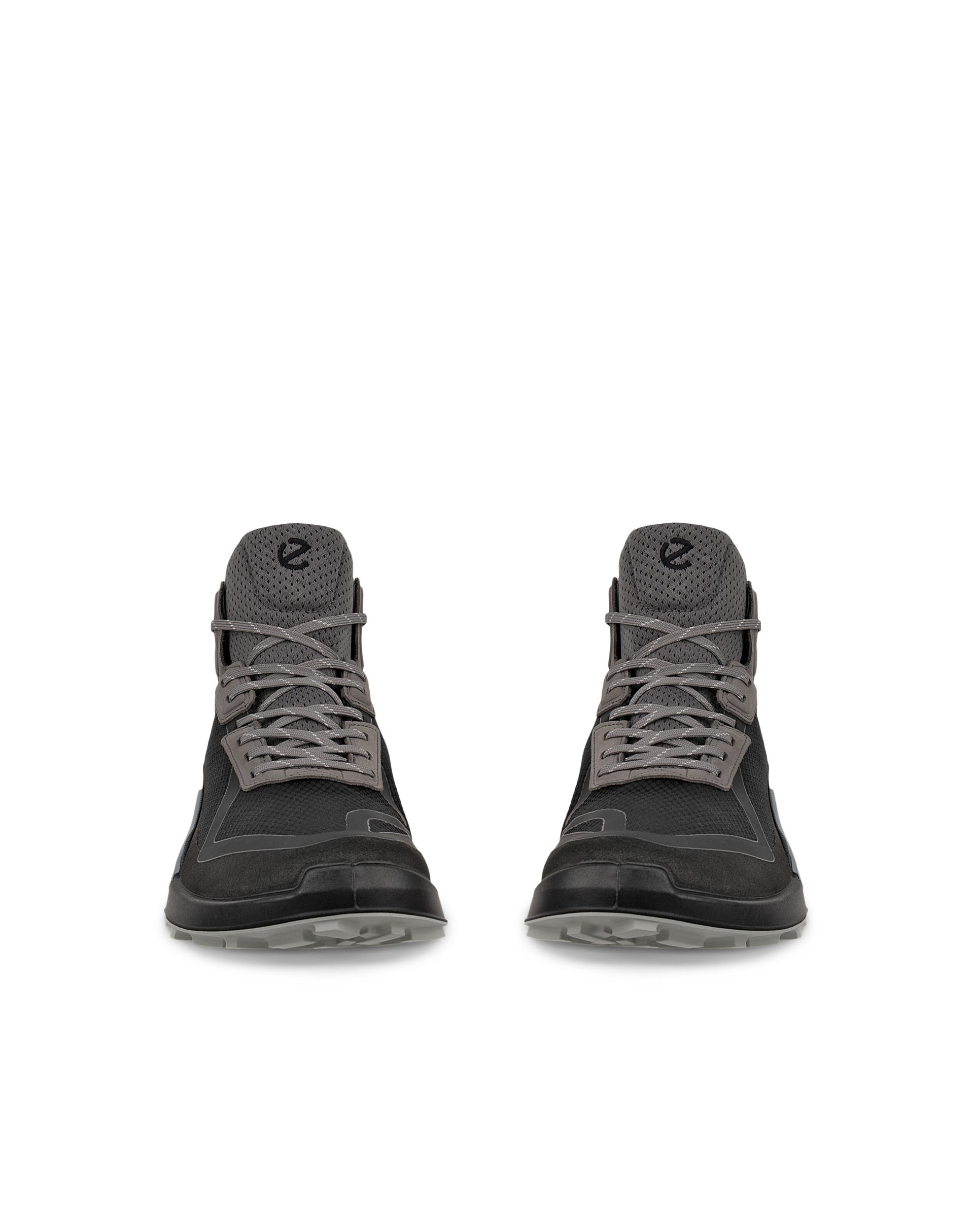 Men's ECCO® Biom 2.1 X Mountain Textile Gore-Tex High-Top Hiking Sneaker - Black - Front pair