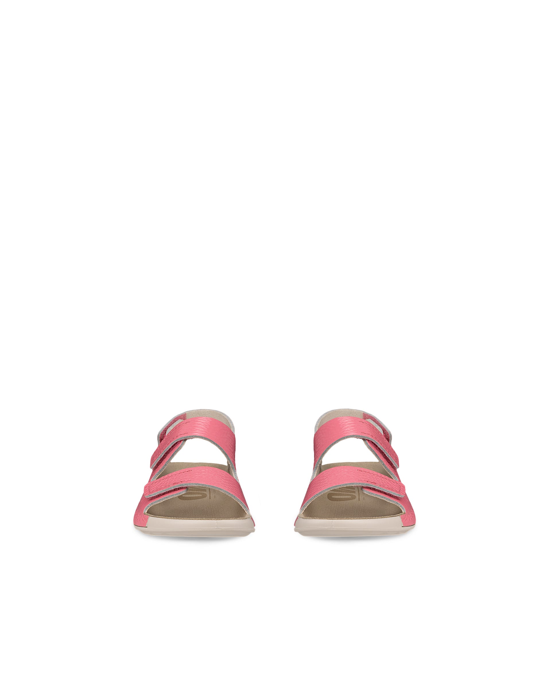 Sandálias duas tiras couro criança ECCO® Cozmo - Rosa - Front pair