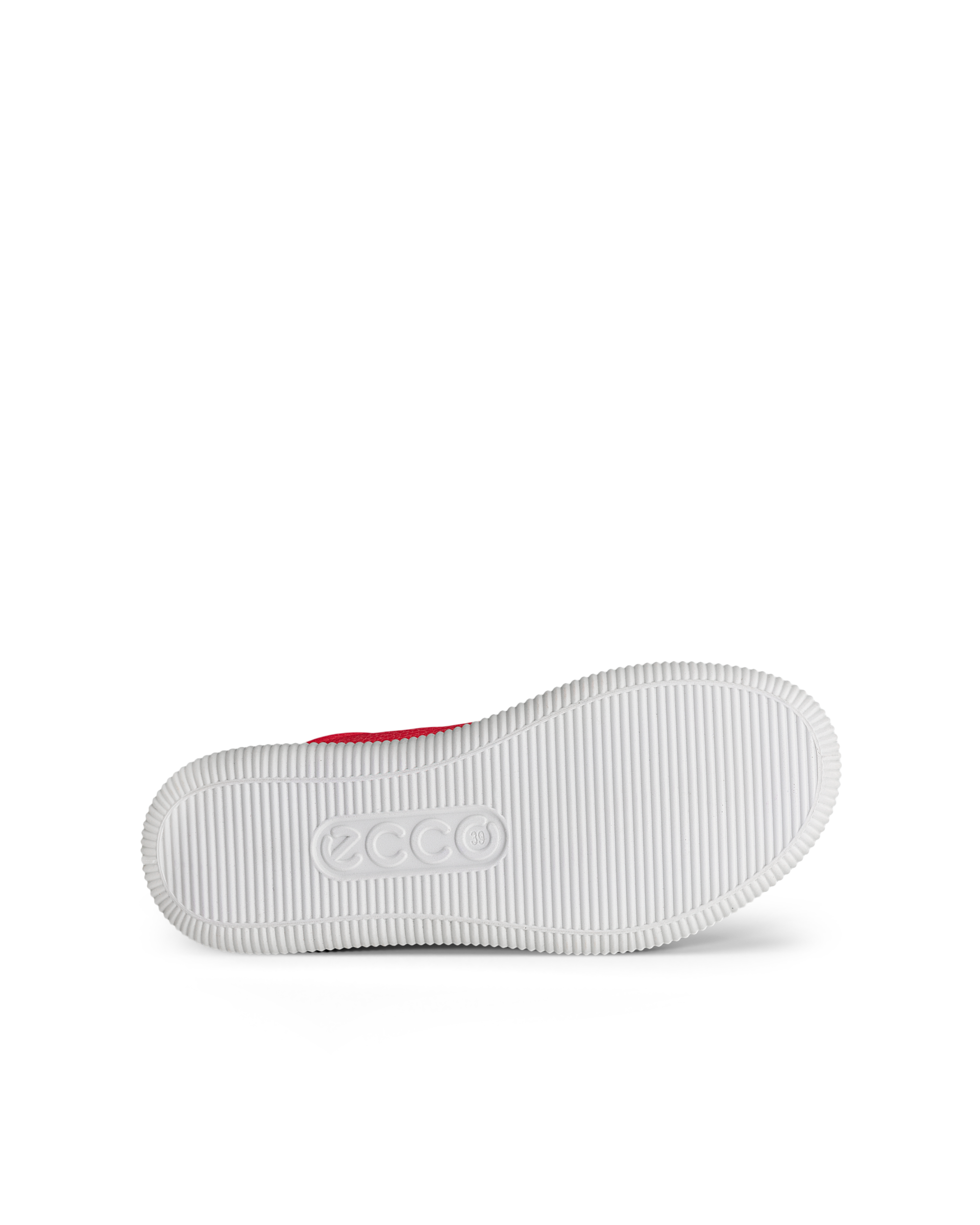 Women's ECCO® Soft Zero Leather Trainer - Red - Sole