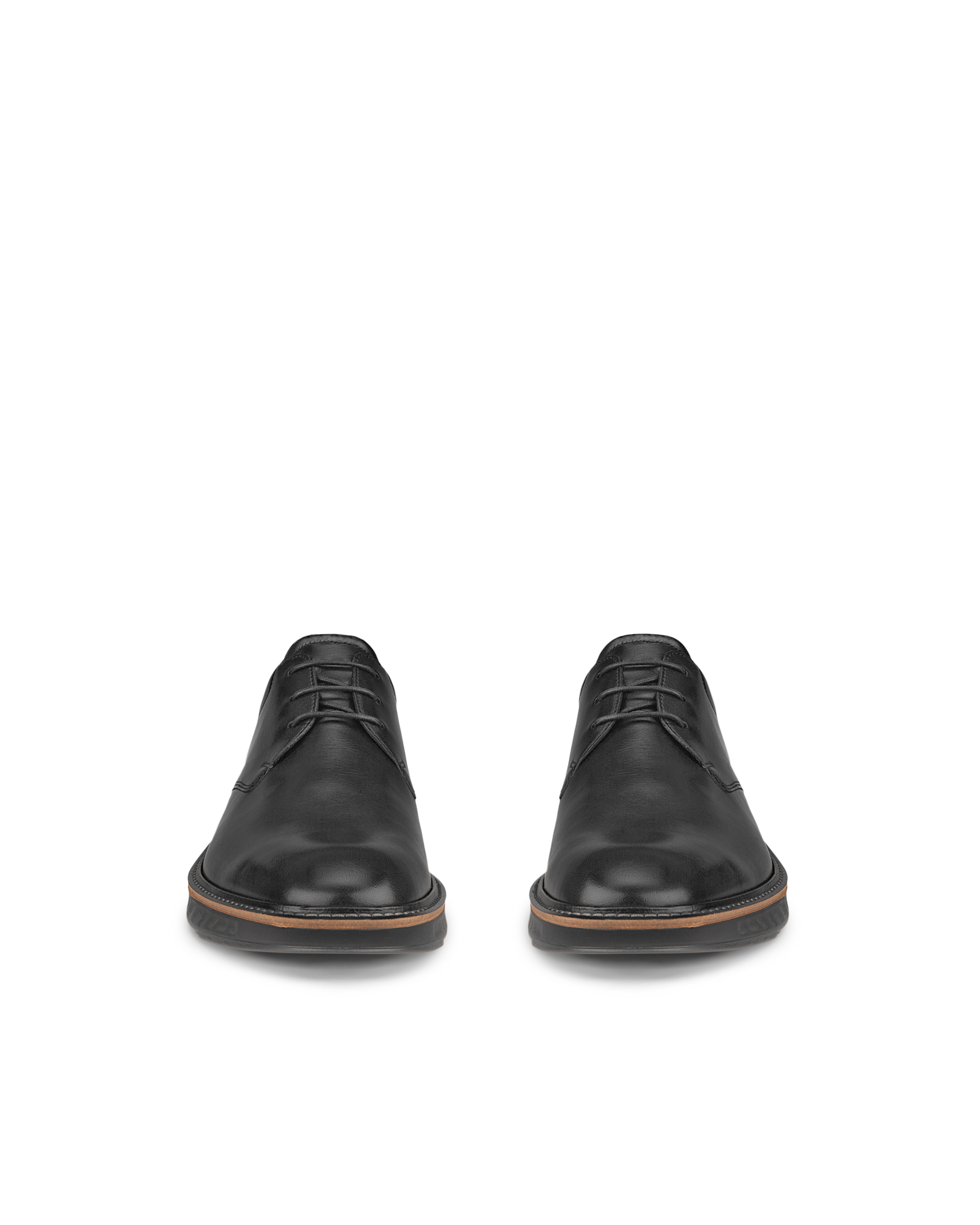 Men's ECCO® ST.1 Hybrid Leather Derby Shoe - Black - Front pair