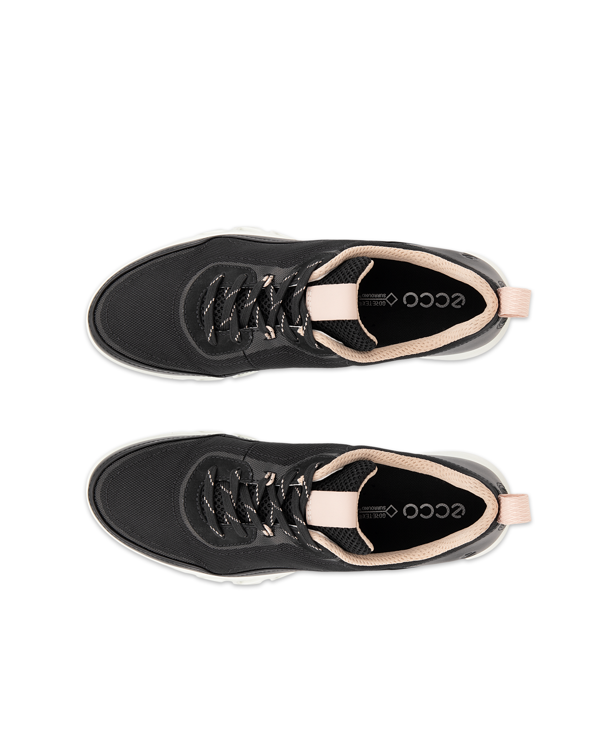 Women's ECCO® Multi-Vent Textile Gore-Tex Shoe - Black - Top left pair