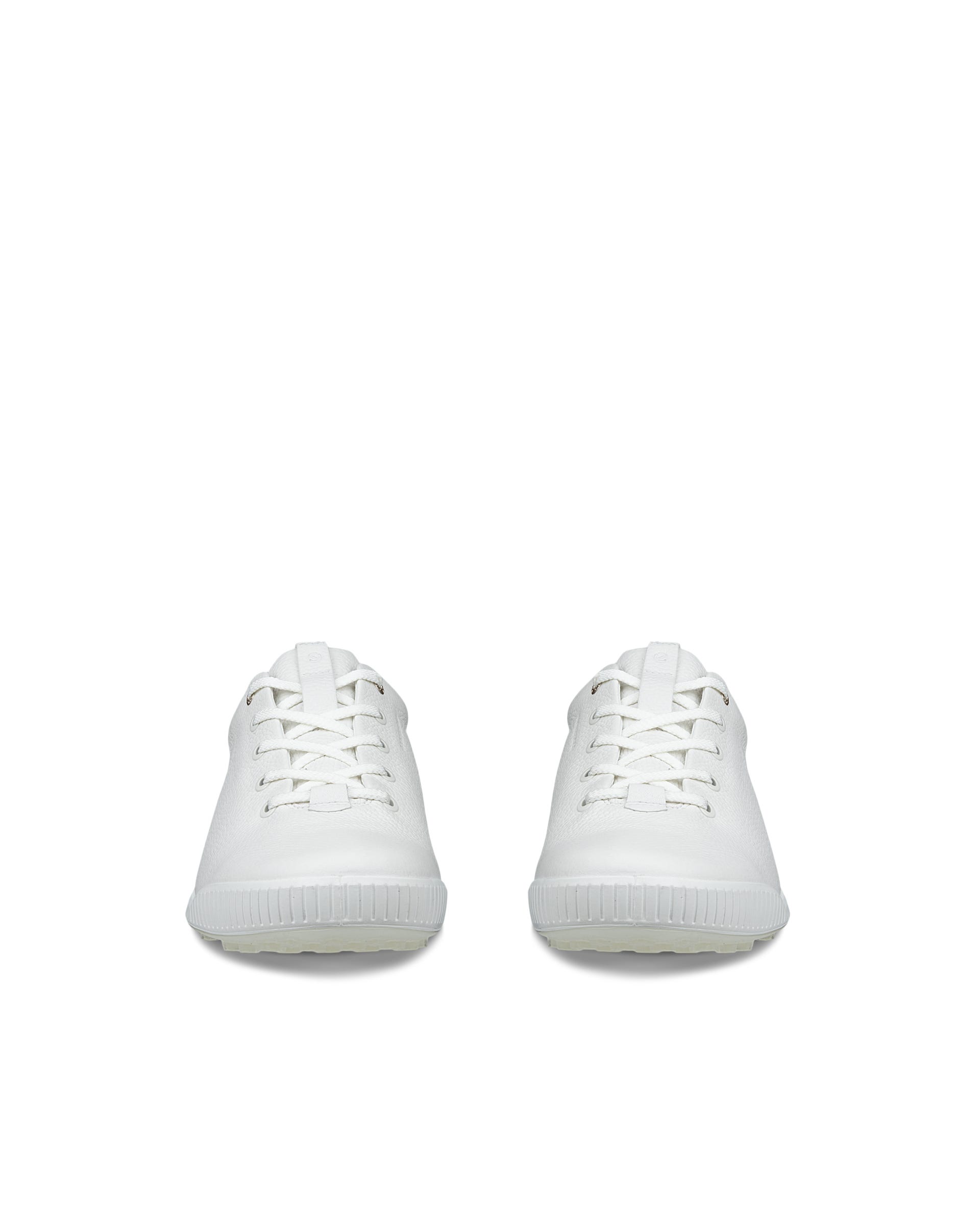 Men's ECCO® Golf Street Retro Leather Waterproof Golf Shoe - White - Front pair