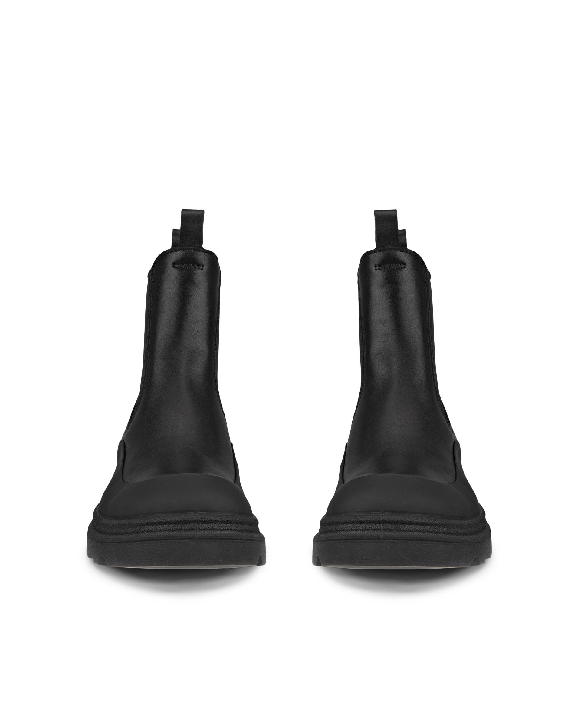 ECCO Grainer Women ウィメンズ レザーチェルシーブーツ - ブラック - Front pair