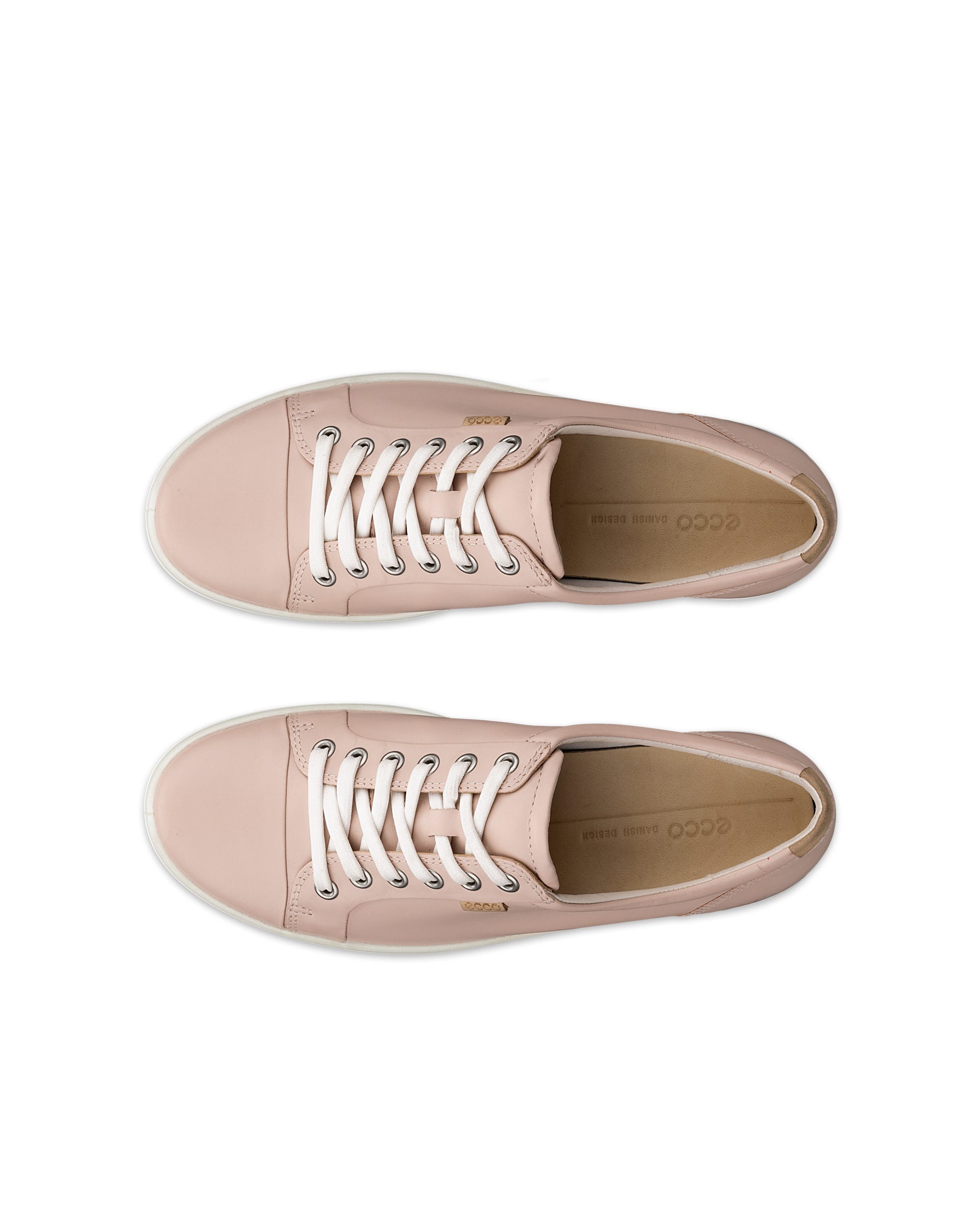 Women's ECCO® Soft Leather Sneaker Pink