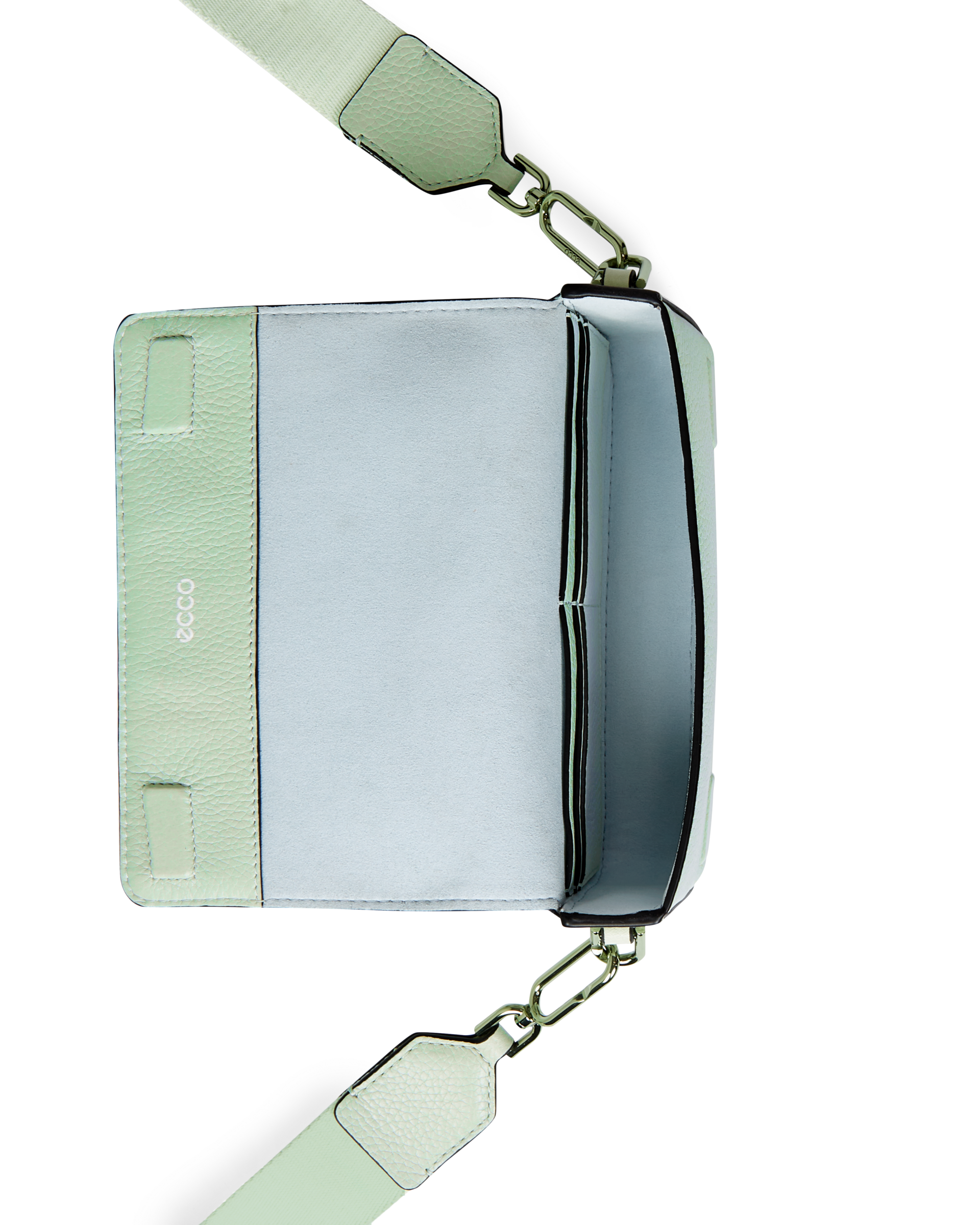 ECCO Pinch Small Pebbled レザークロスボディバッグ | グリーン