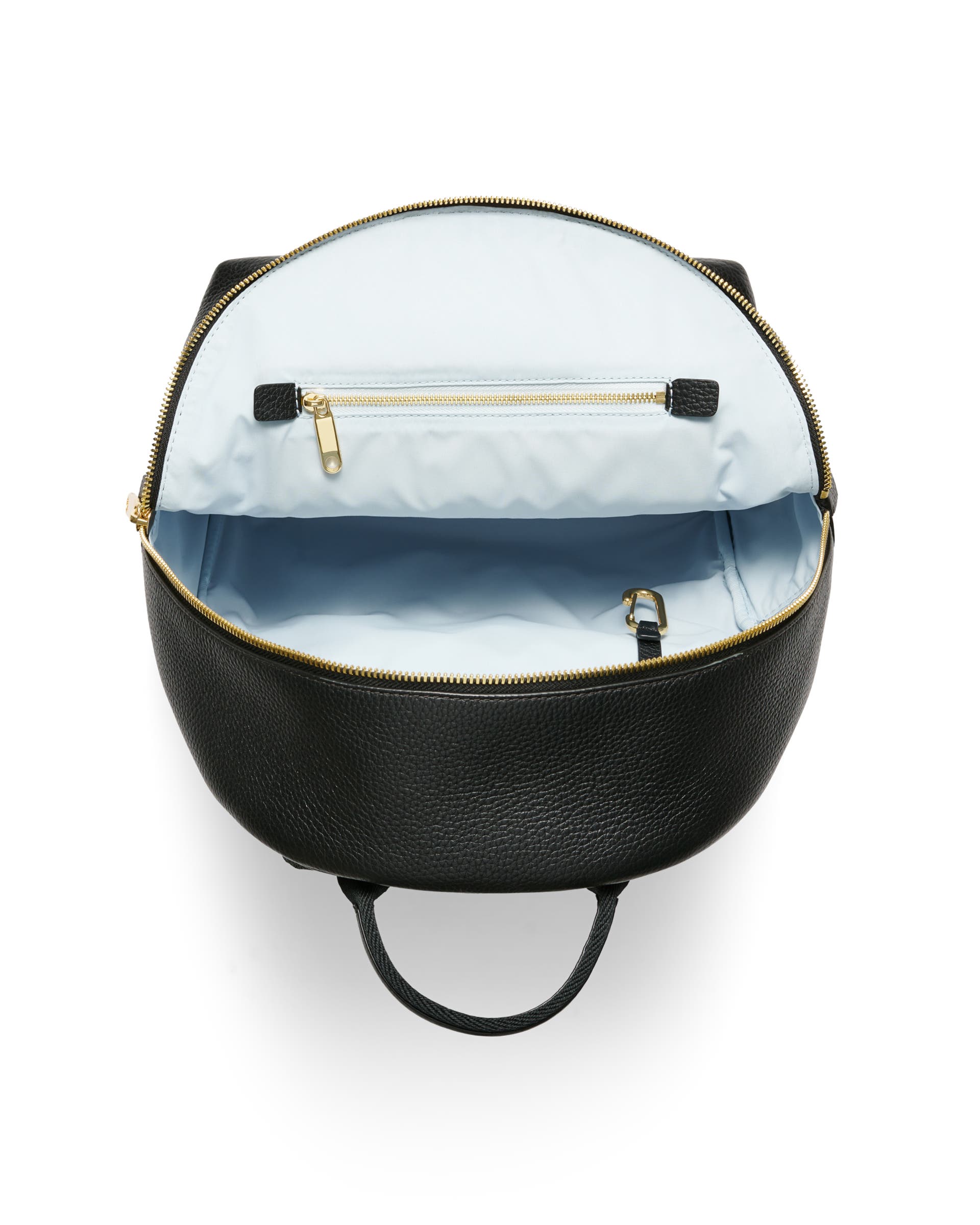 ECCO Round Pack Medium Pebbled レザーバックパック - ブラック - Birdeye