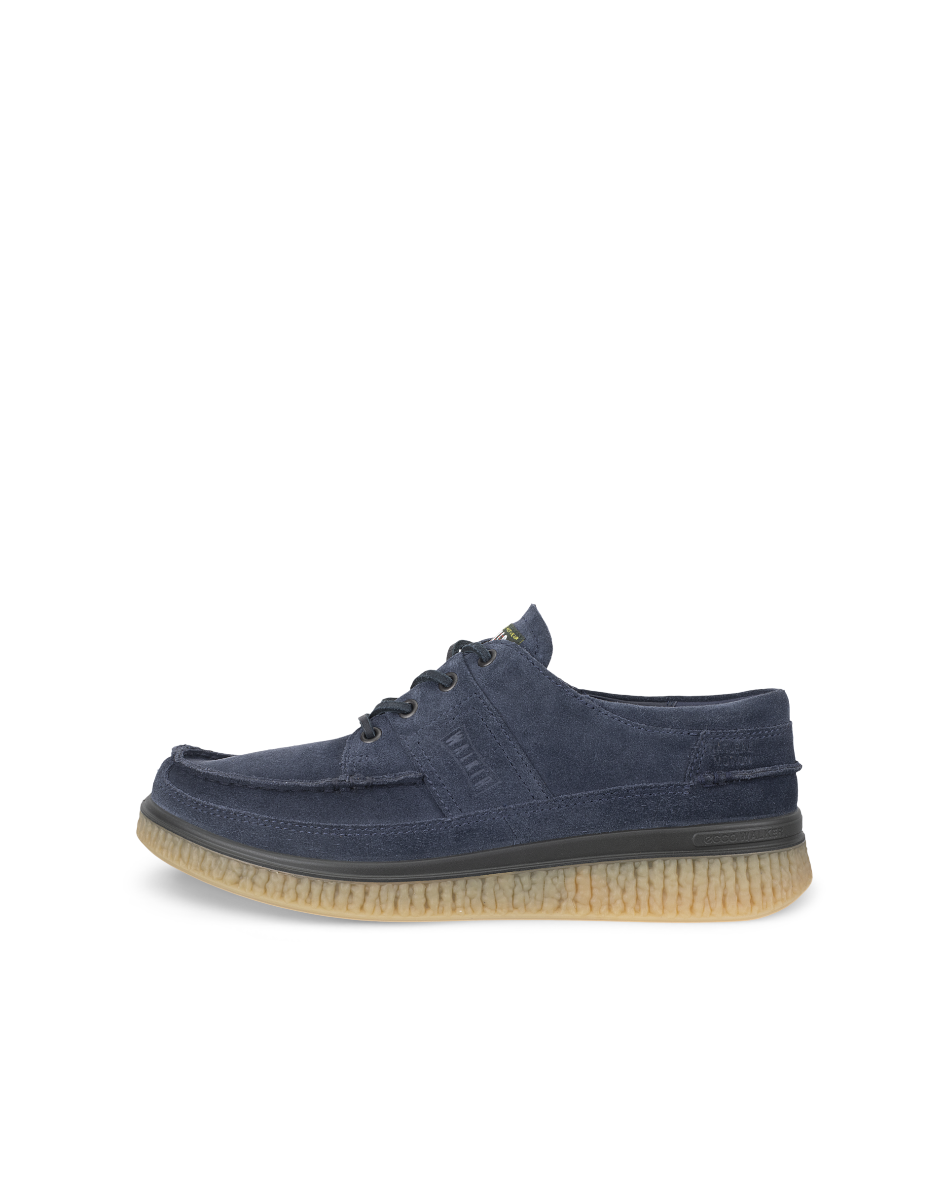ECCO WALKER 3.0 - Men's Suede Moc-Toe Shoe - Blue - 45
