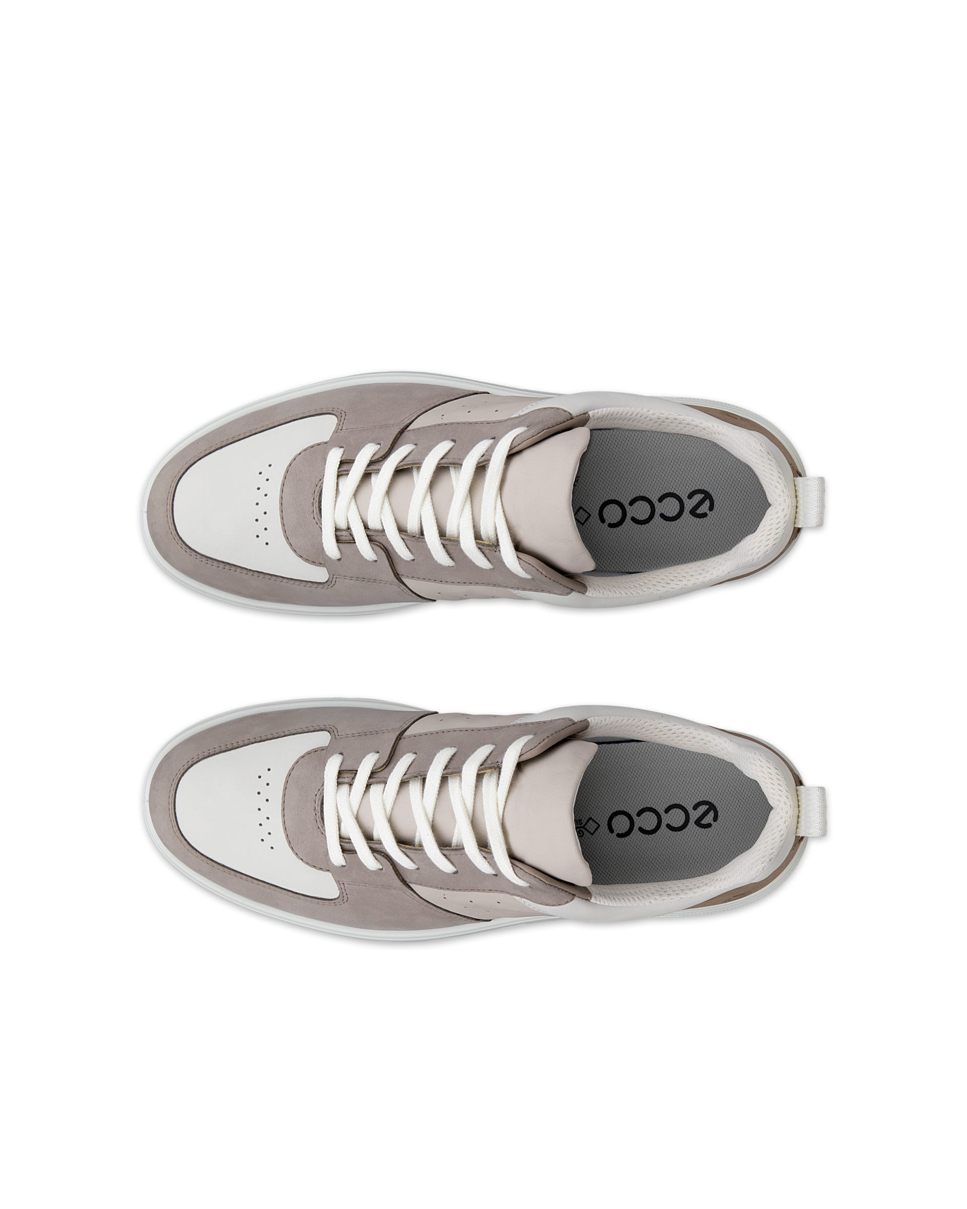 ECCO® STREET 720 Nubucksneaker med Gore-Tex herr - Grå - Top left pair