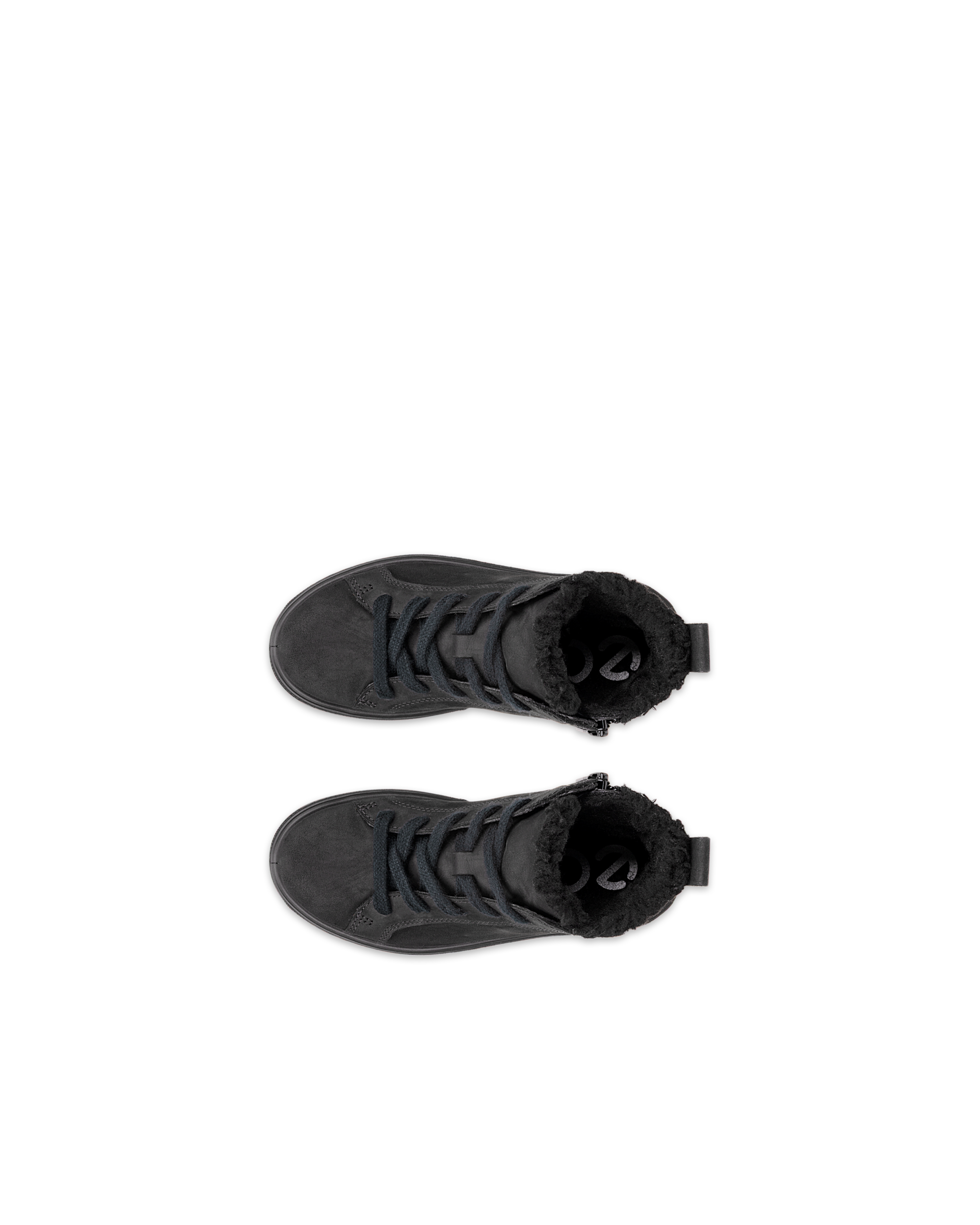ECCO® SOFT 60 gyerek vízálló nubuk bokacsizma - Fekete - Top left pair