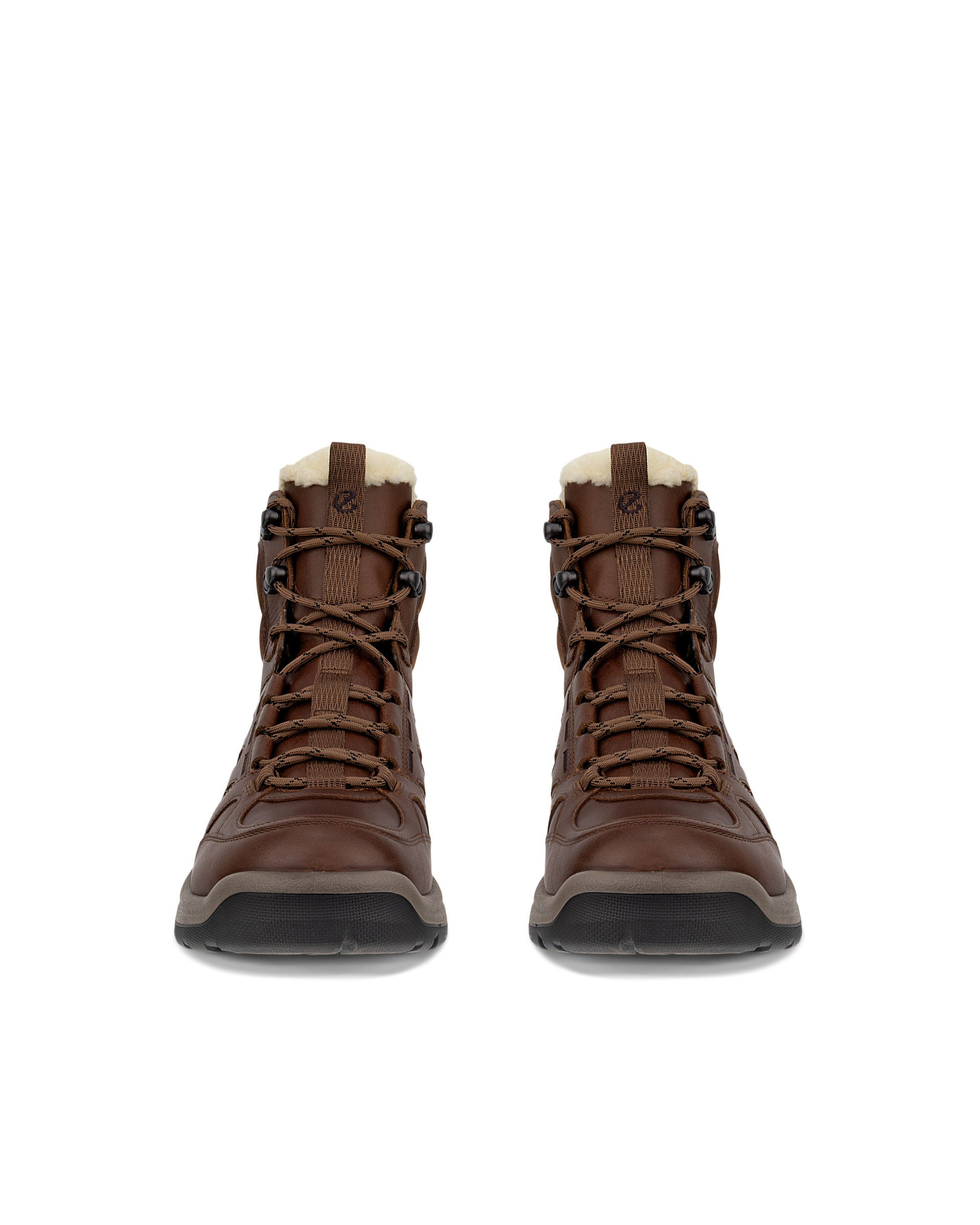 Women's ECCO® Offroad Leather Waterproof Mid-Cut Outdoor Boot - Brown - Front pair