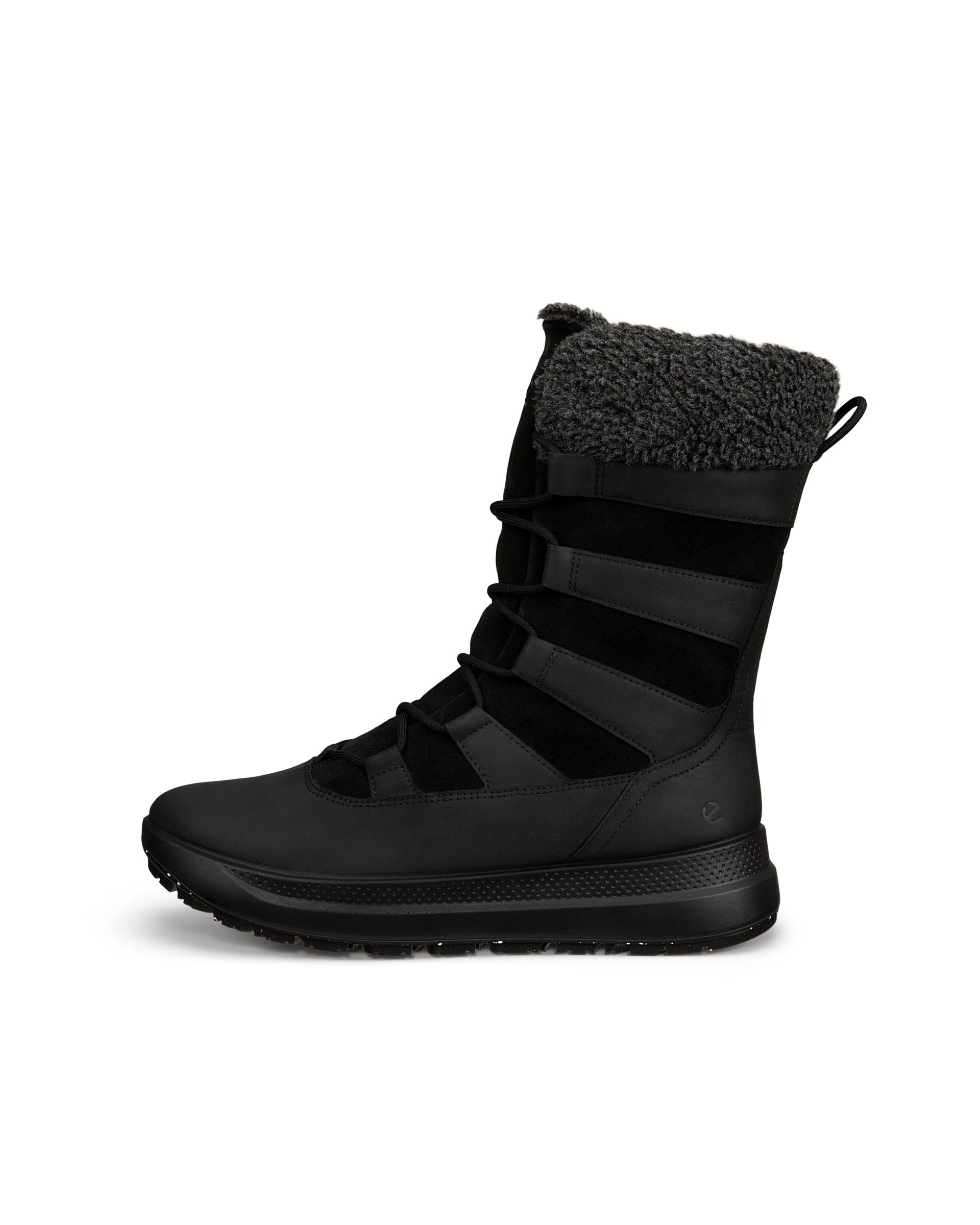Women's ECCO® Solice Nubuck Waterproof Winter Boot Black