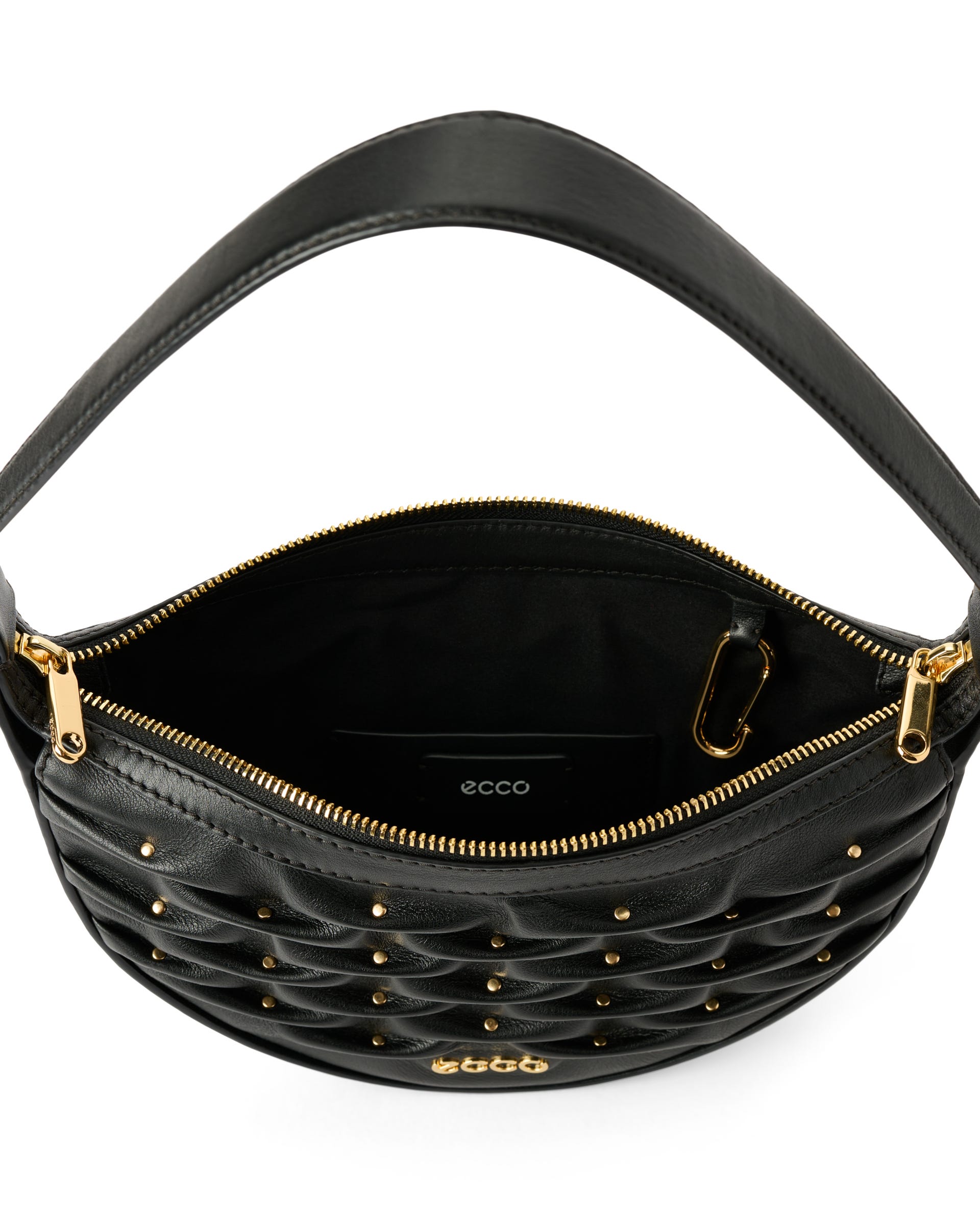 Mala hobo couro ECCO® Fortune Bag - Preto - Inside