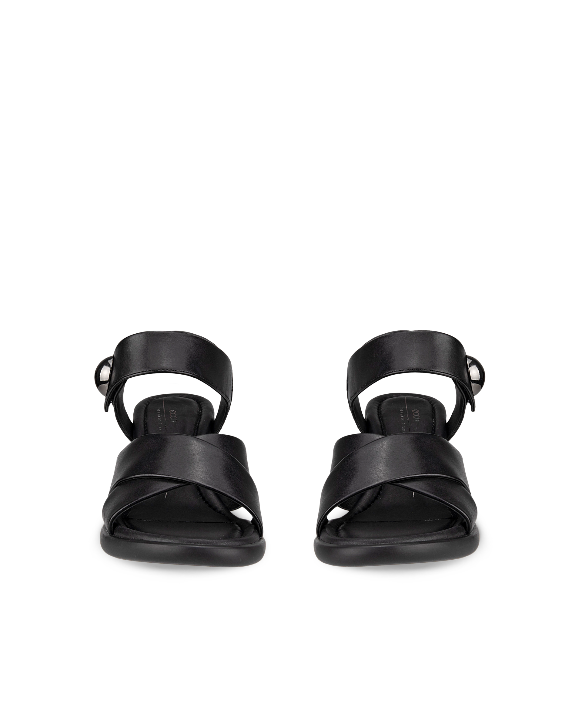 ECCO Sculpted LX 55 ウィメンズ レザーヒールサンダル - ブラック - Front pair