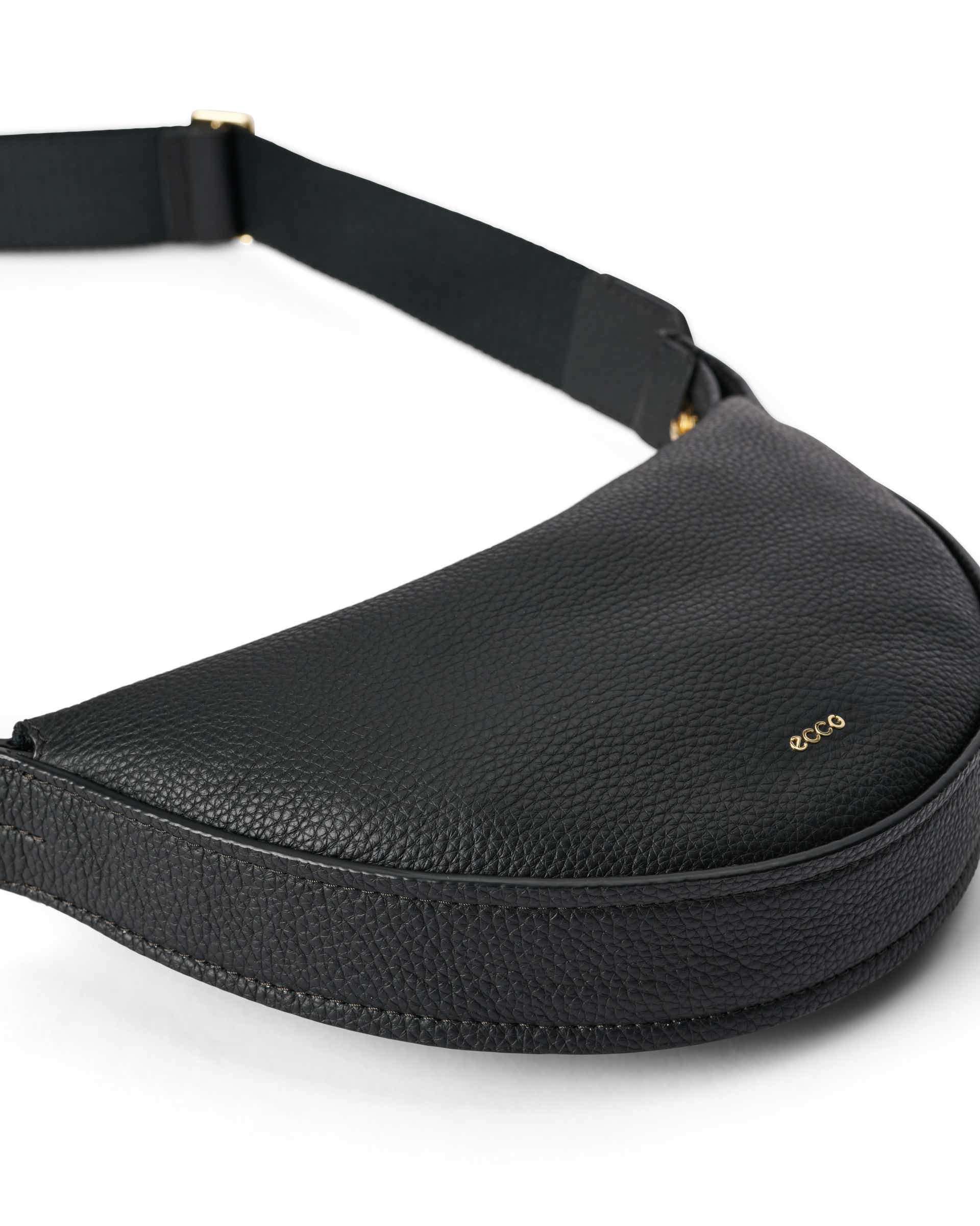 ECCO Fortune Small Soft Pebbled レザークロスボディバッグ - ブラック - Detail-2