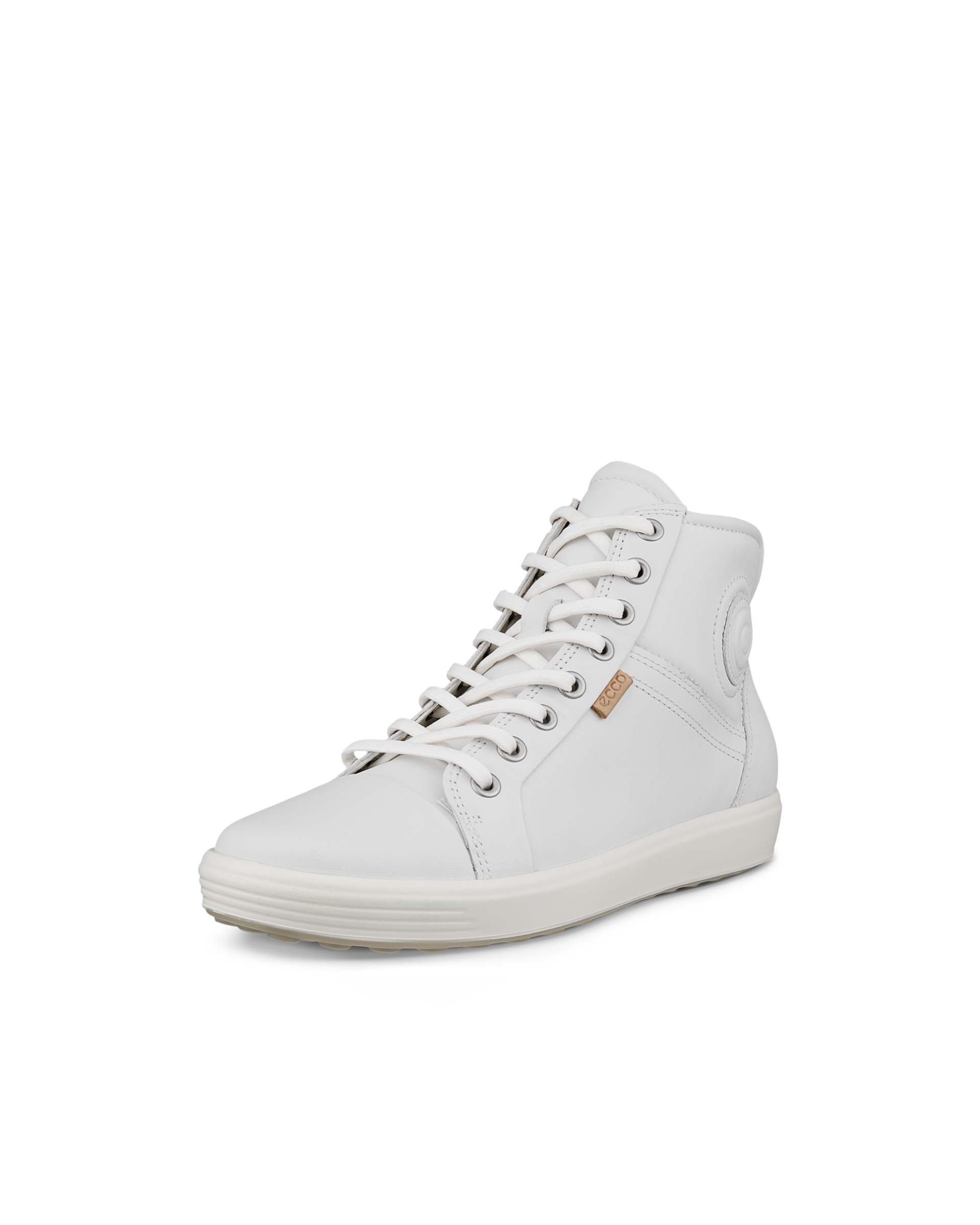 ecco ハイカットスニーカー　ホワイト ECCO Soft 7 ウィメンズ レザーハイカットスニーカー | ホワイト