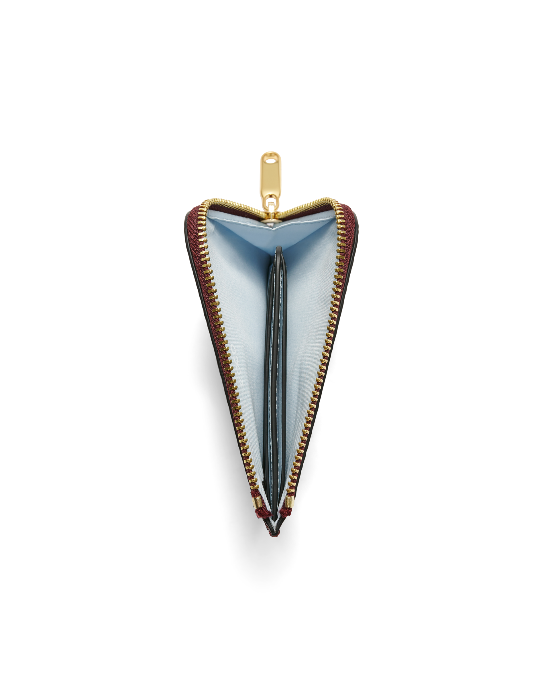 ECCO Card Case Zipped Shine Soft Pebbled レザーカードケース | レッド