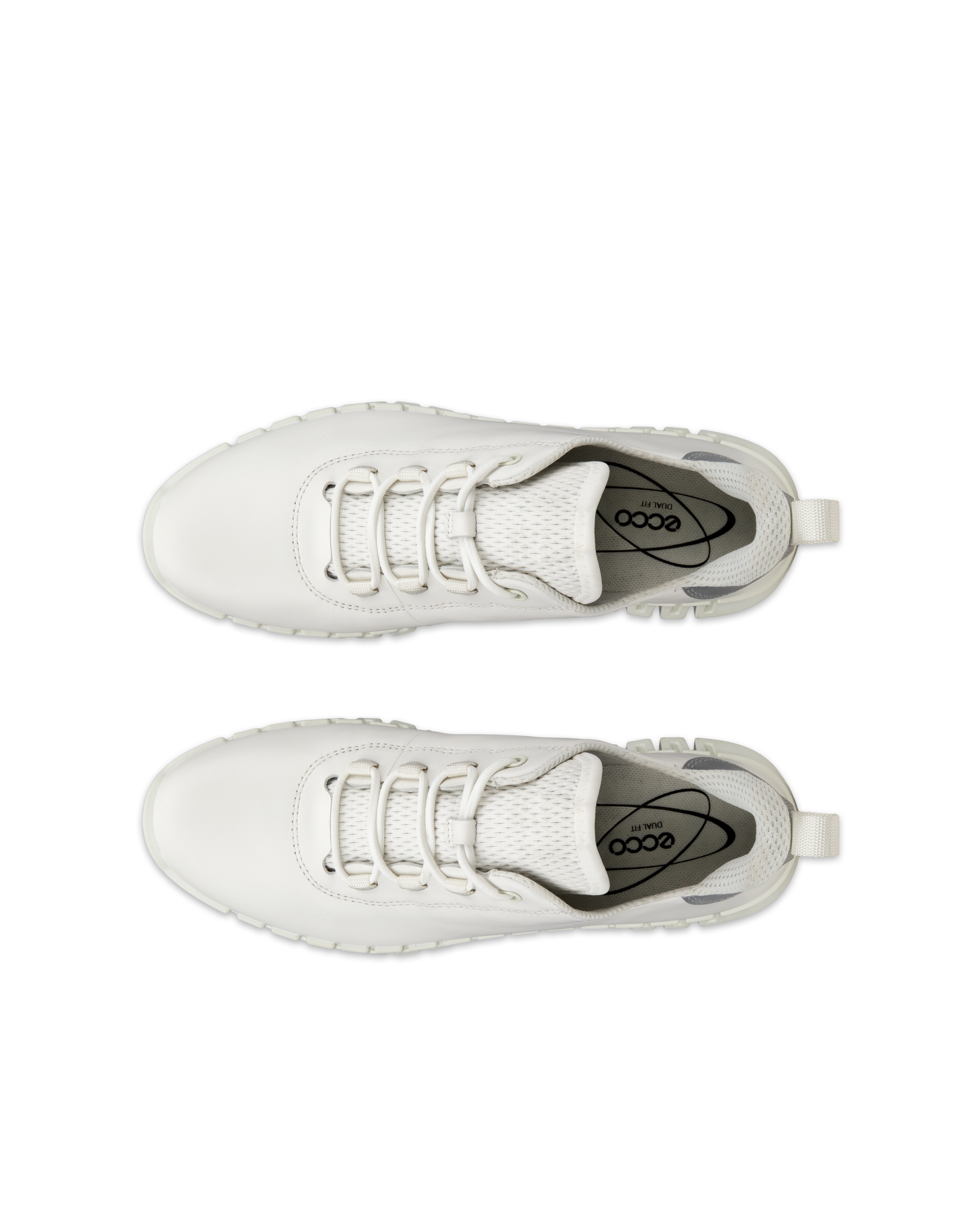 ECCO® Gruuv odiniai sportbačiai moterims - Balta - Top left pair