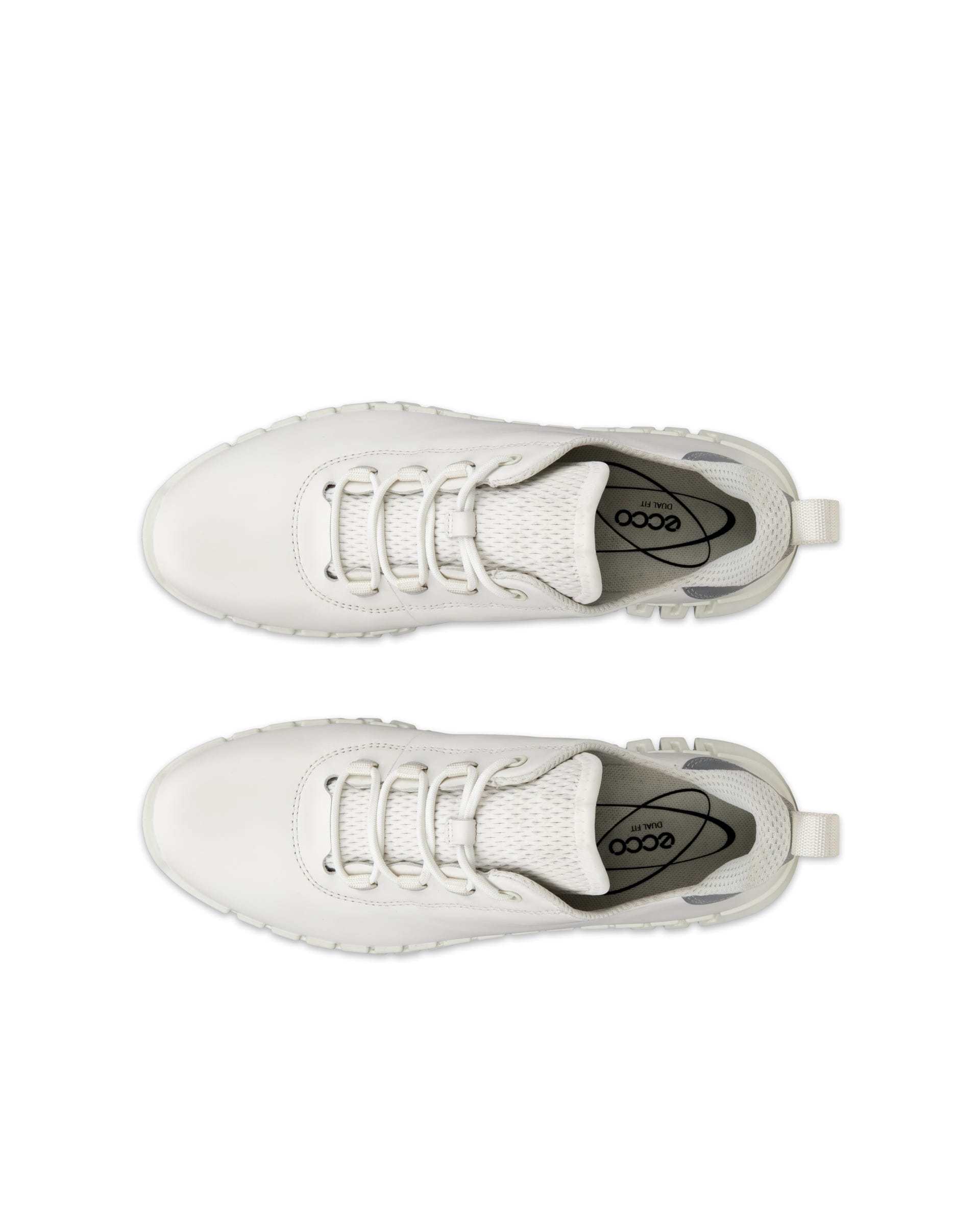 ECCO® Gruuv baskets en cuir pour femme - Blanc - Top left pair