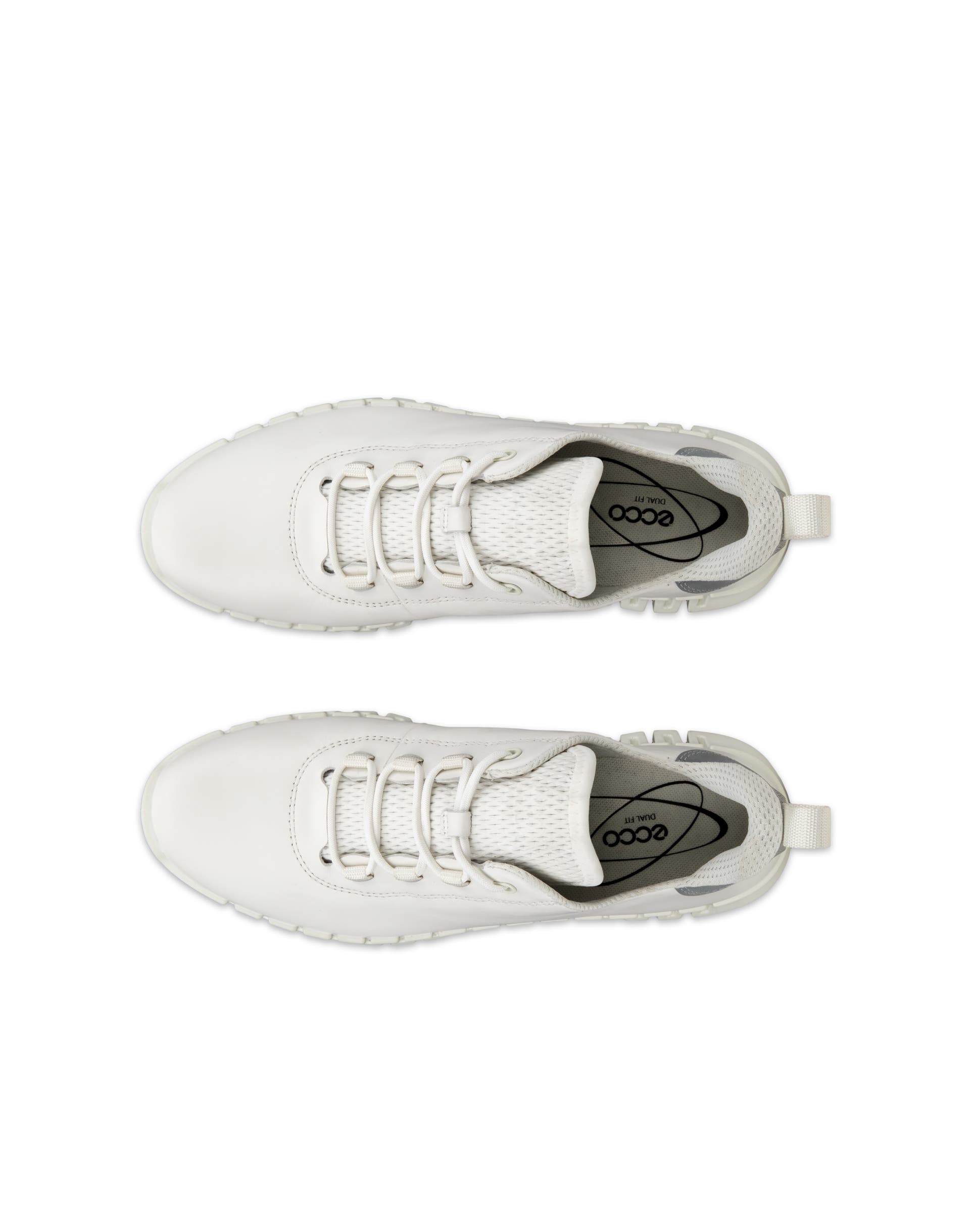 ECCO® Gruuv baskets en cuir pour femme - Blanc - Top left pair